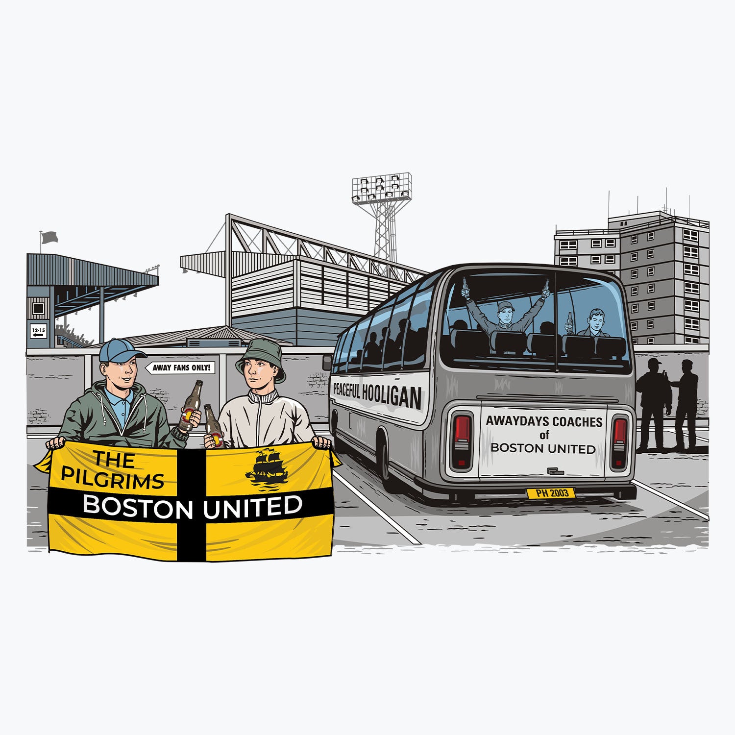 Boston United Awaydays Mug White