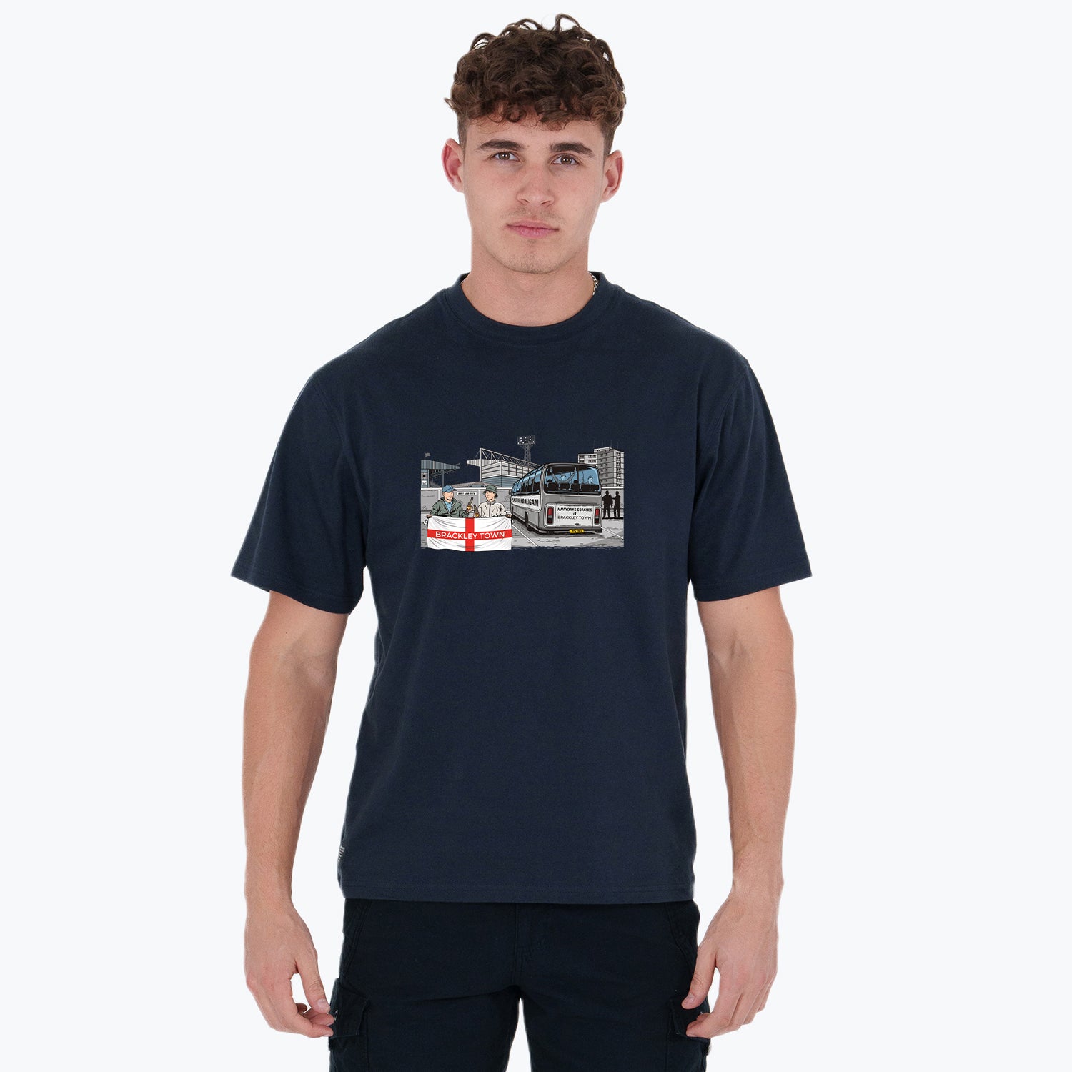 Brackley Town Awaydays T-Shirt Navy - Peaceful Hooligan