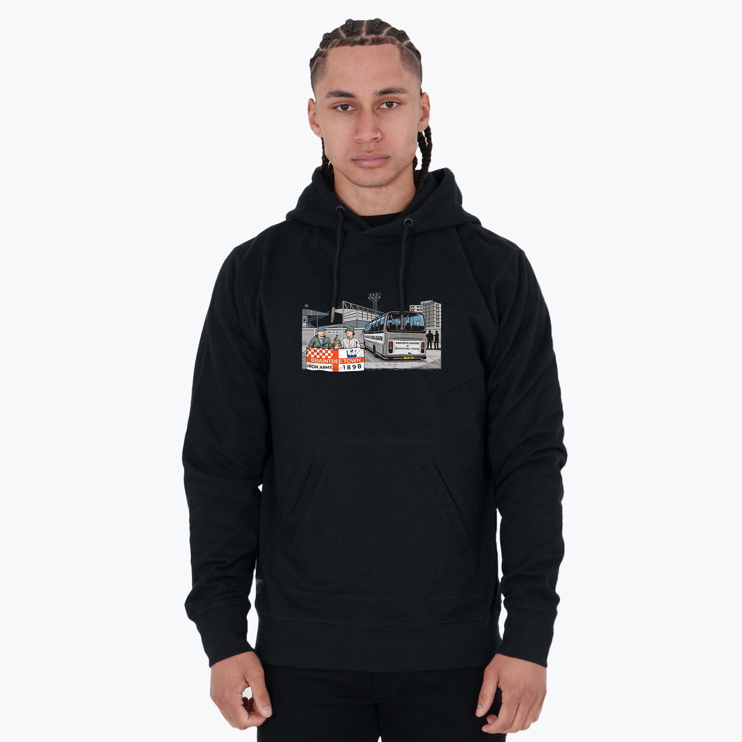 Braintree Town Awaydays Hoodie Black - Peaceful Hooligan