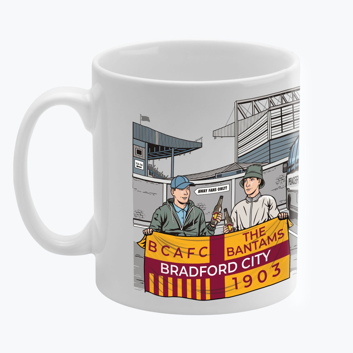Bradford City Awaydays Mug White