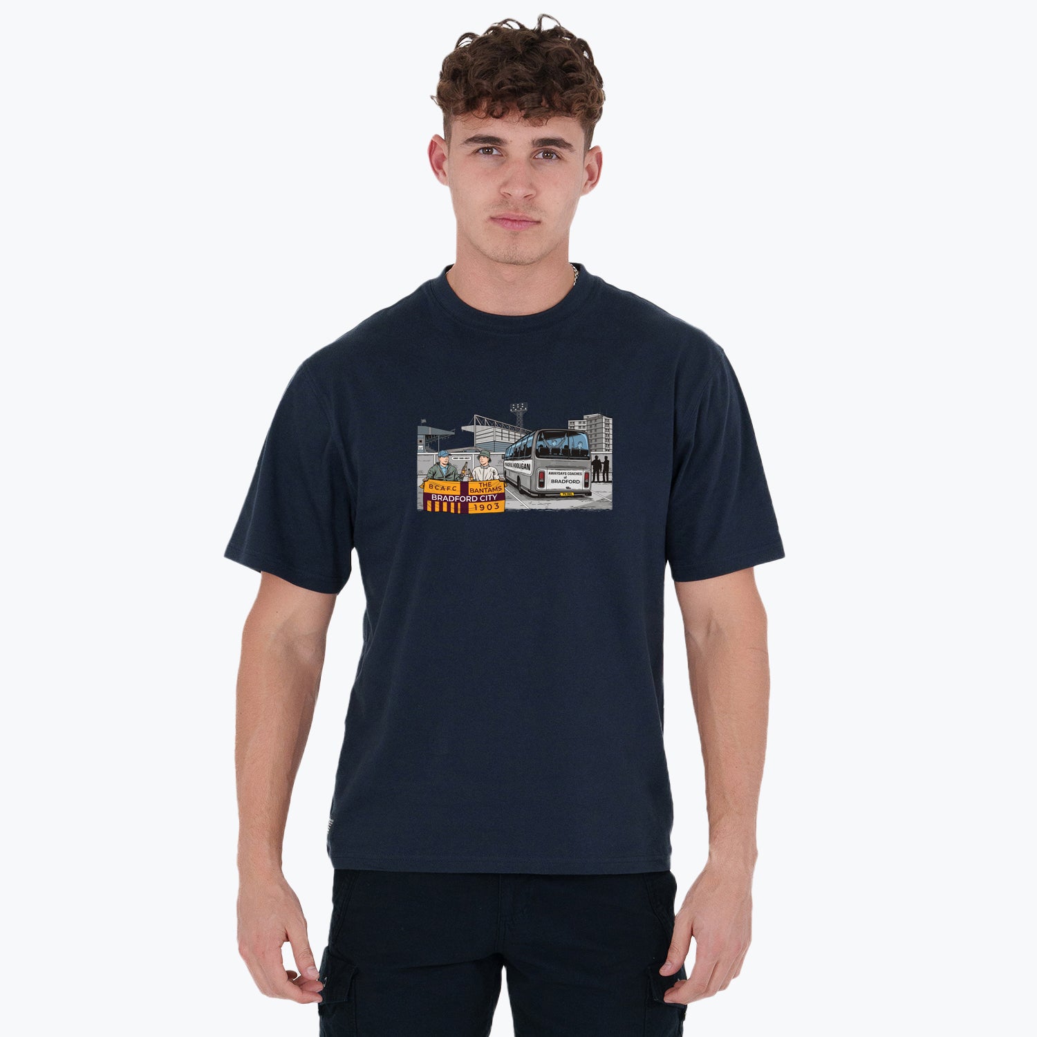 Bradford City Awaydays T-Shirt Navy - Peaceful Hooligan