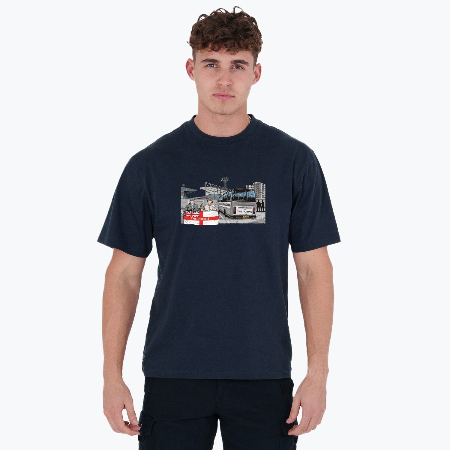 The Robins Awaydays T-Shirt Navy - Peaceful Hooligan