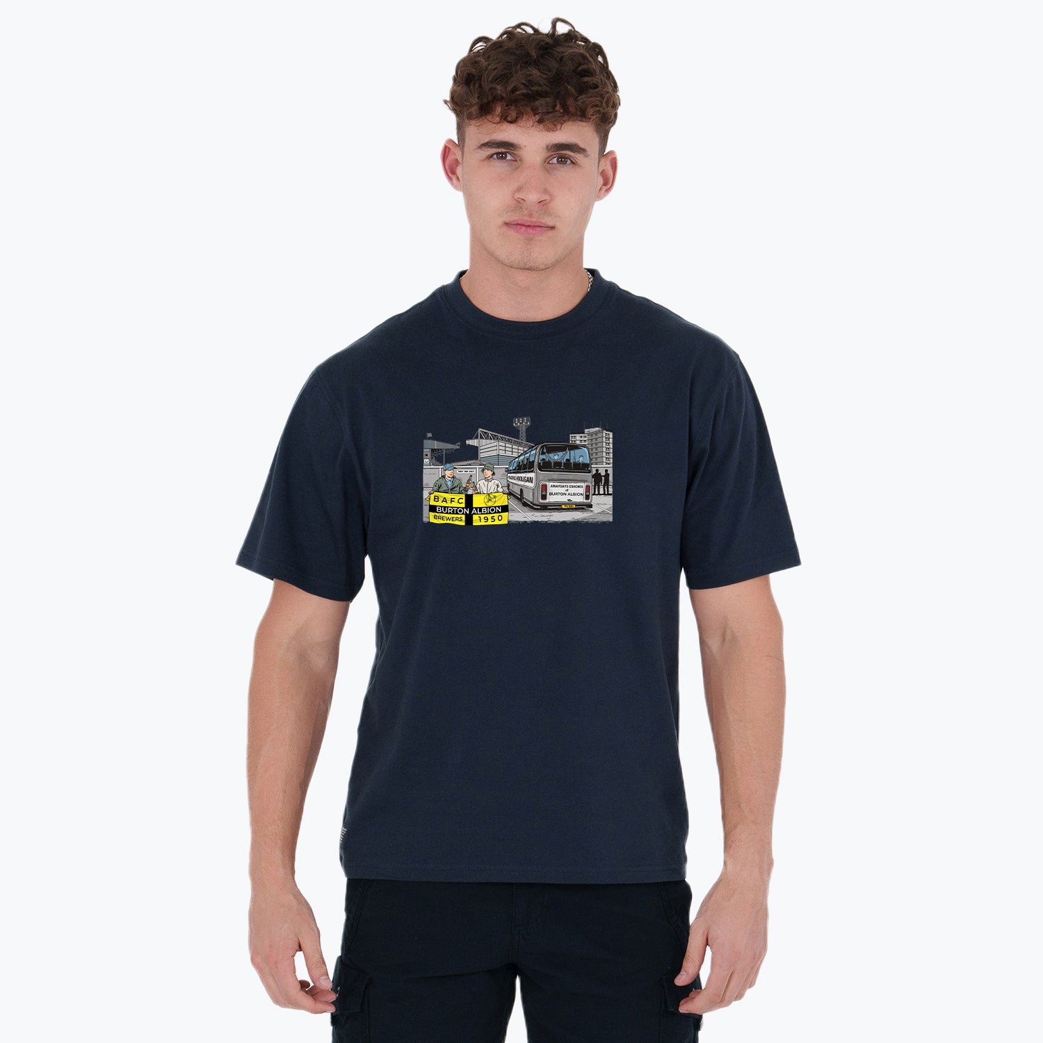 Burton Albion Awaydays T-Shirt Navy - Peaceful Hooligan