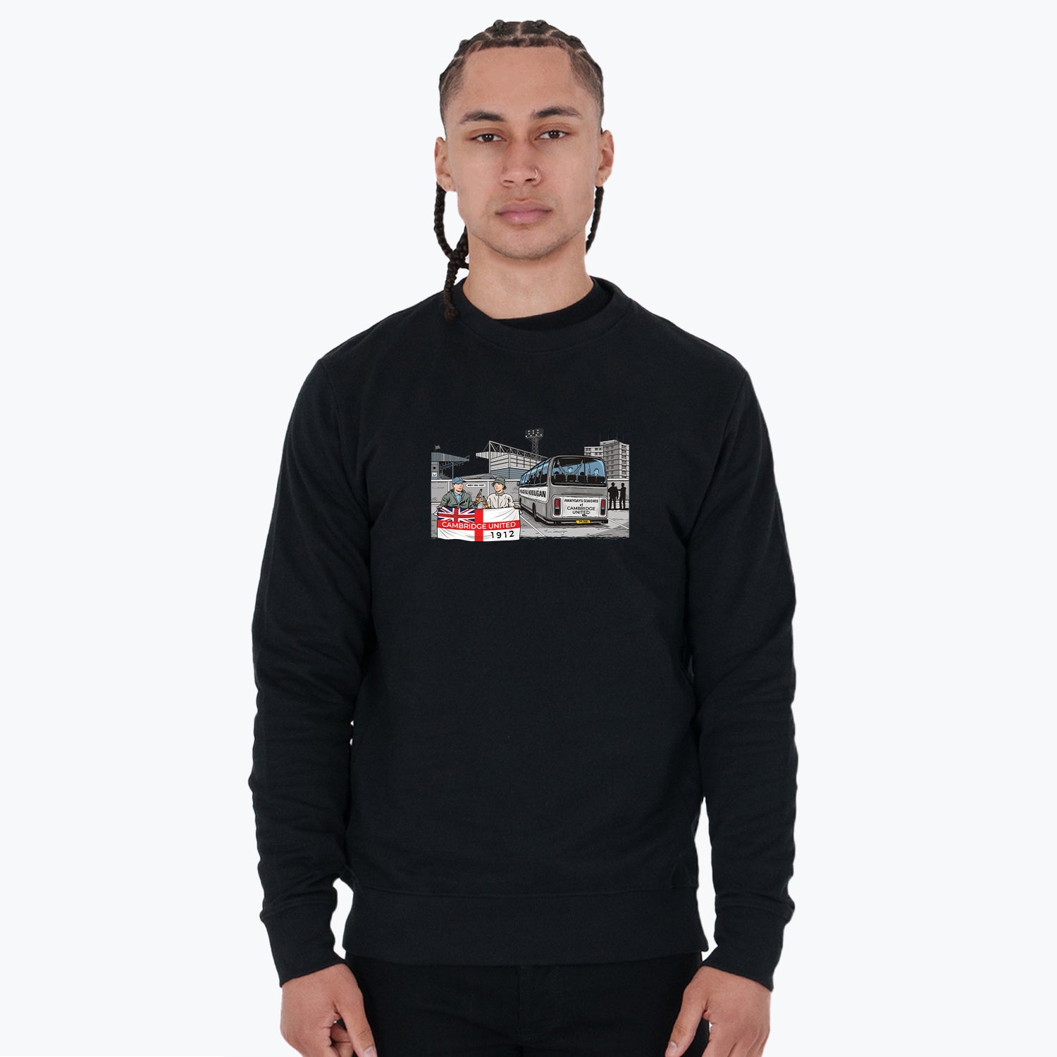 Cambridge United Awaydays Sweatshirt Black - Peaceful Hooligan