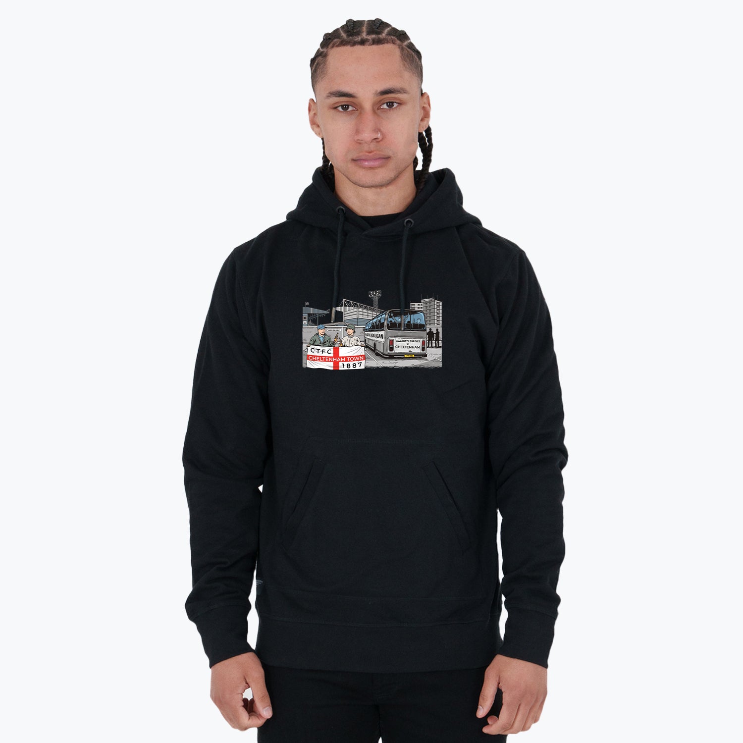 Cheltenham Town Awaydays Hoodie Black - Peaceful Hooligan