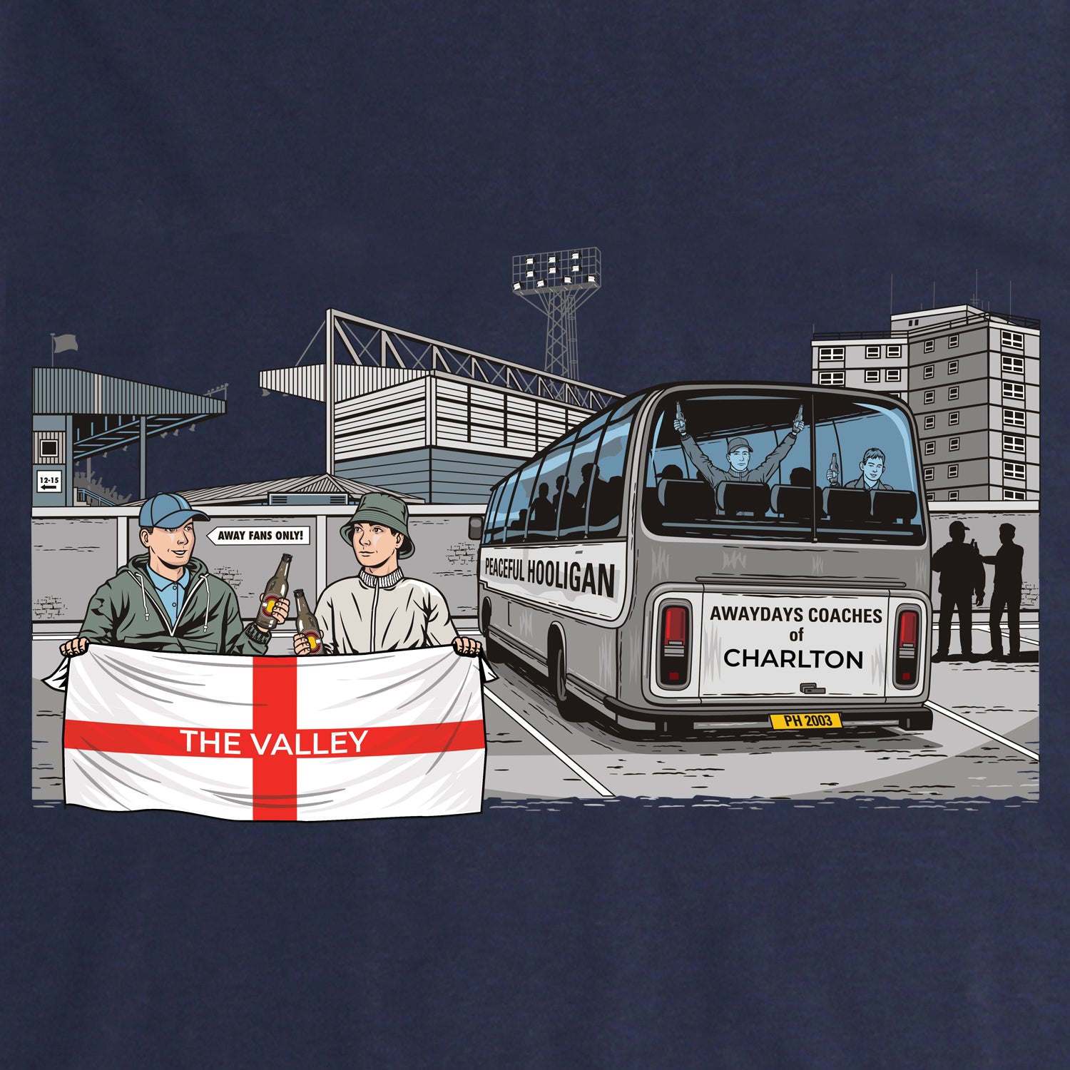 The Valley Awaydays Sweatshirt Navy - Peaceful Hooligan