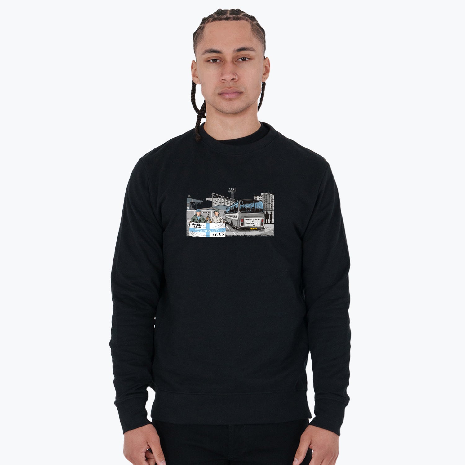Coventry City Awaydays Sweatshirt Black - Peaceful Hooligan