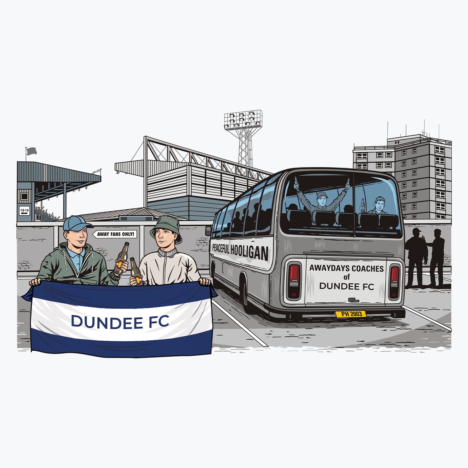 Dundee FC Awaydays Mug White