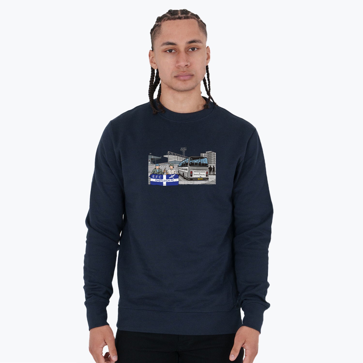Eastleigh Awaydays Sweatshirt Navy - Peaceful Hooligan