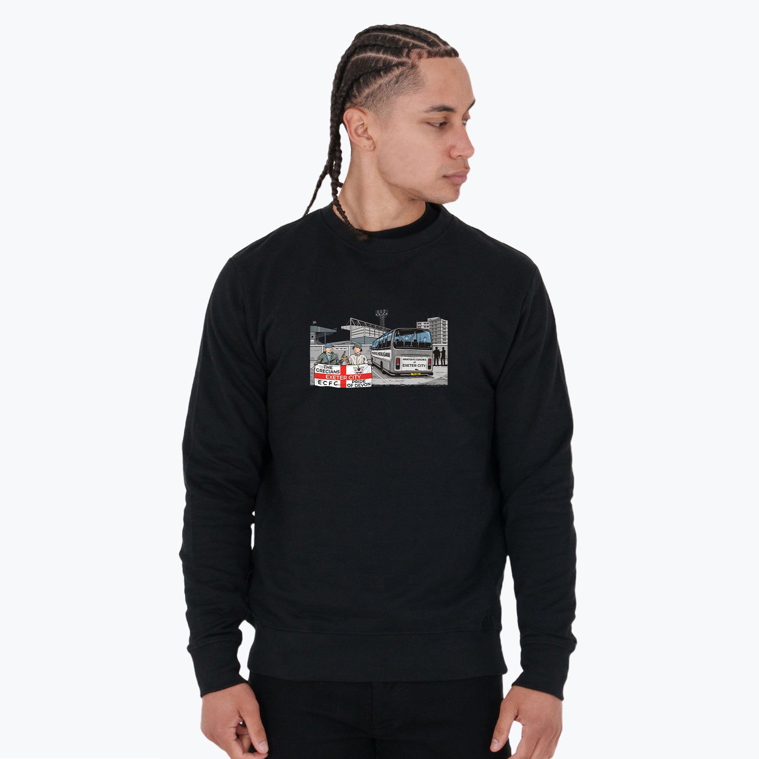 Exeter City Awaydays Sweatshirt Black - Peaceful Hooligan