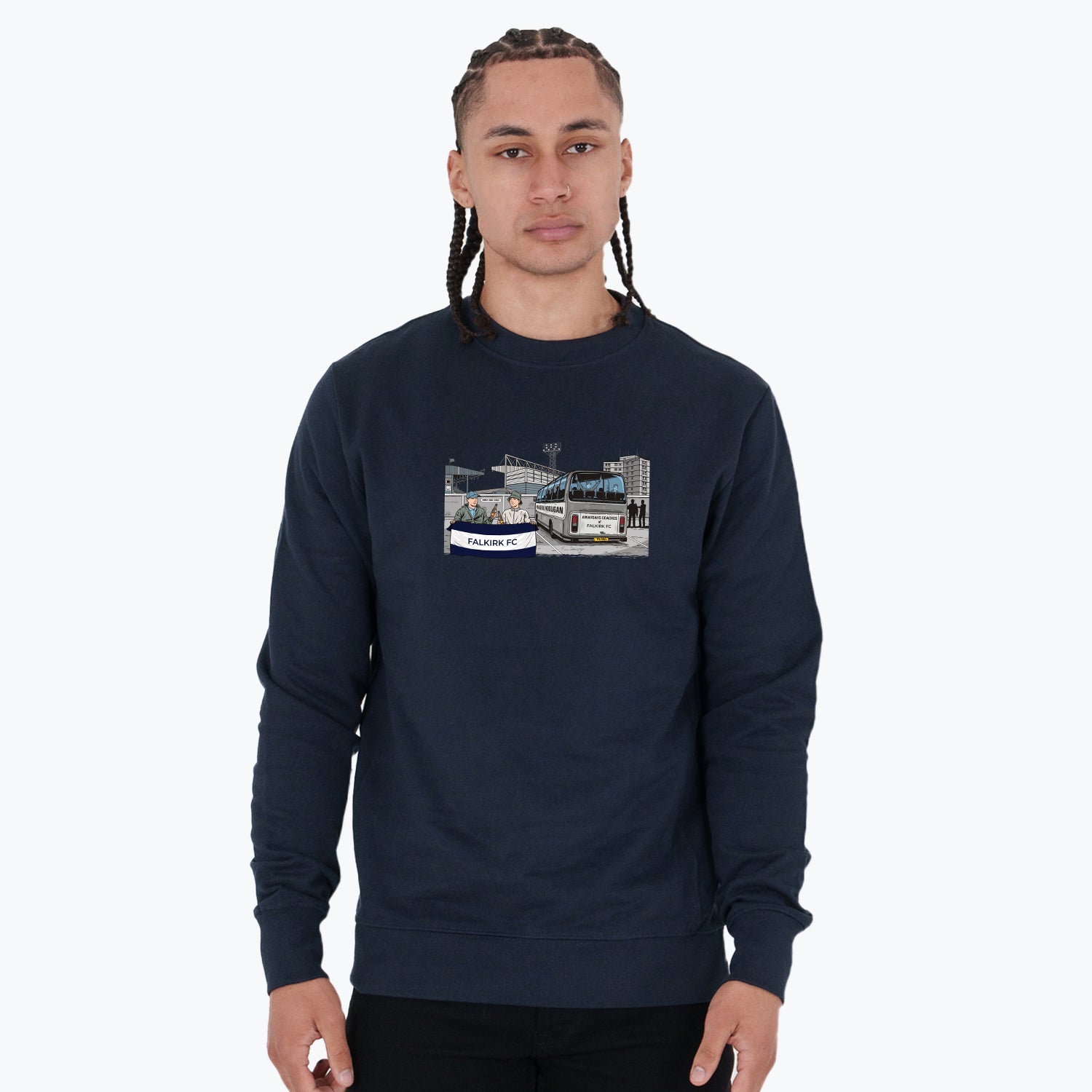 Falkirk FC Awaydays Sweatshirt Navy - Peaceful Hooligan