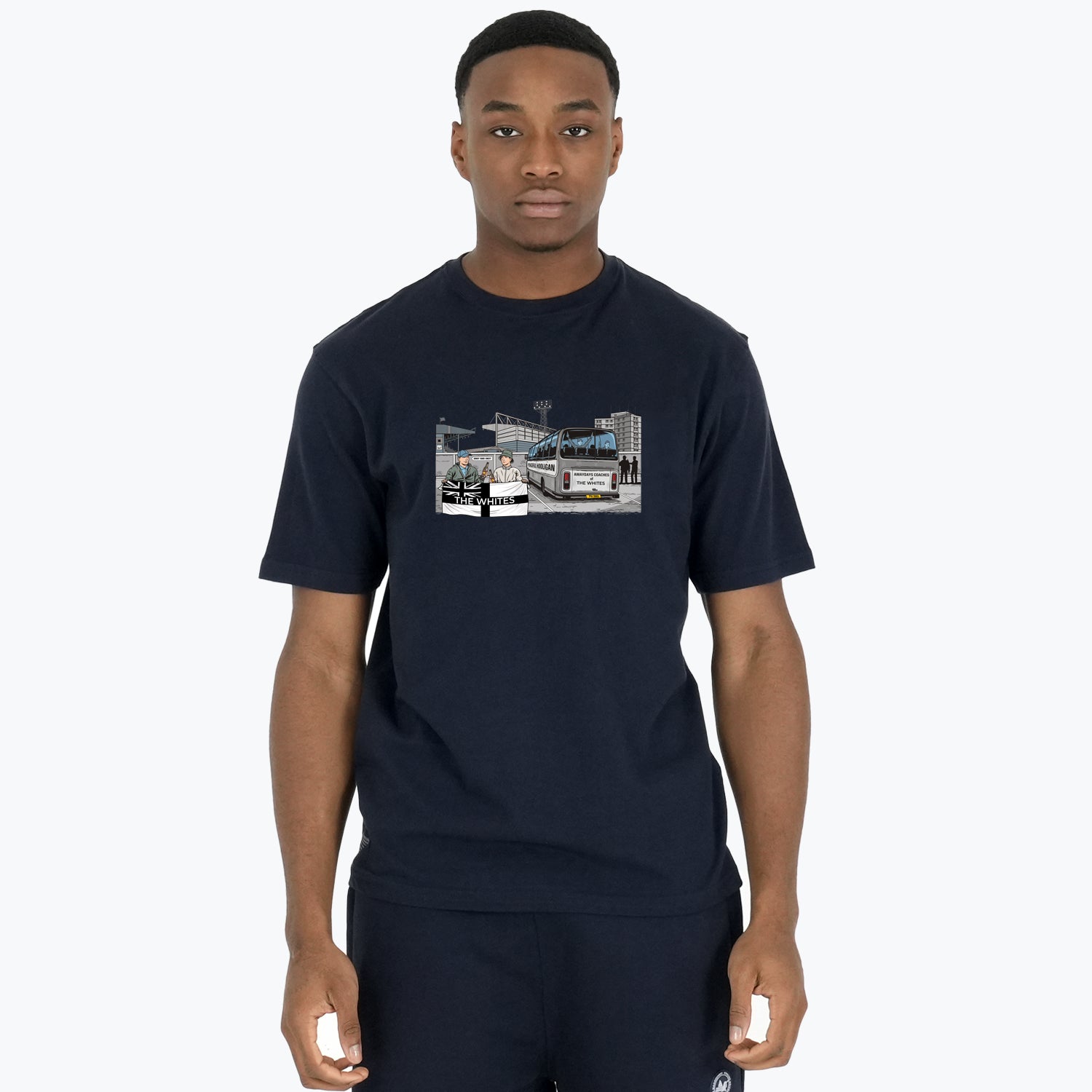 The Whites Awaydays T-Shirt Navy - Peaceful Hooligan