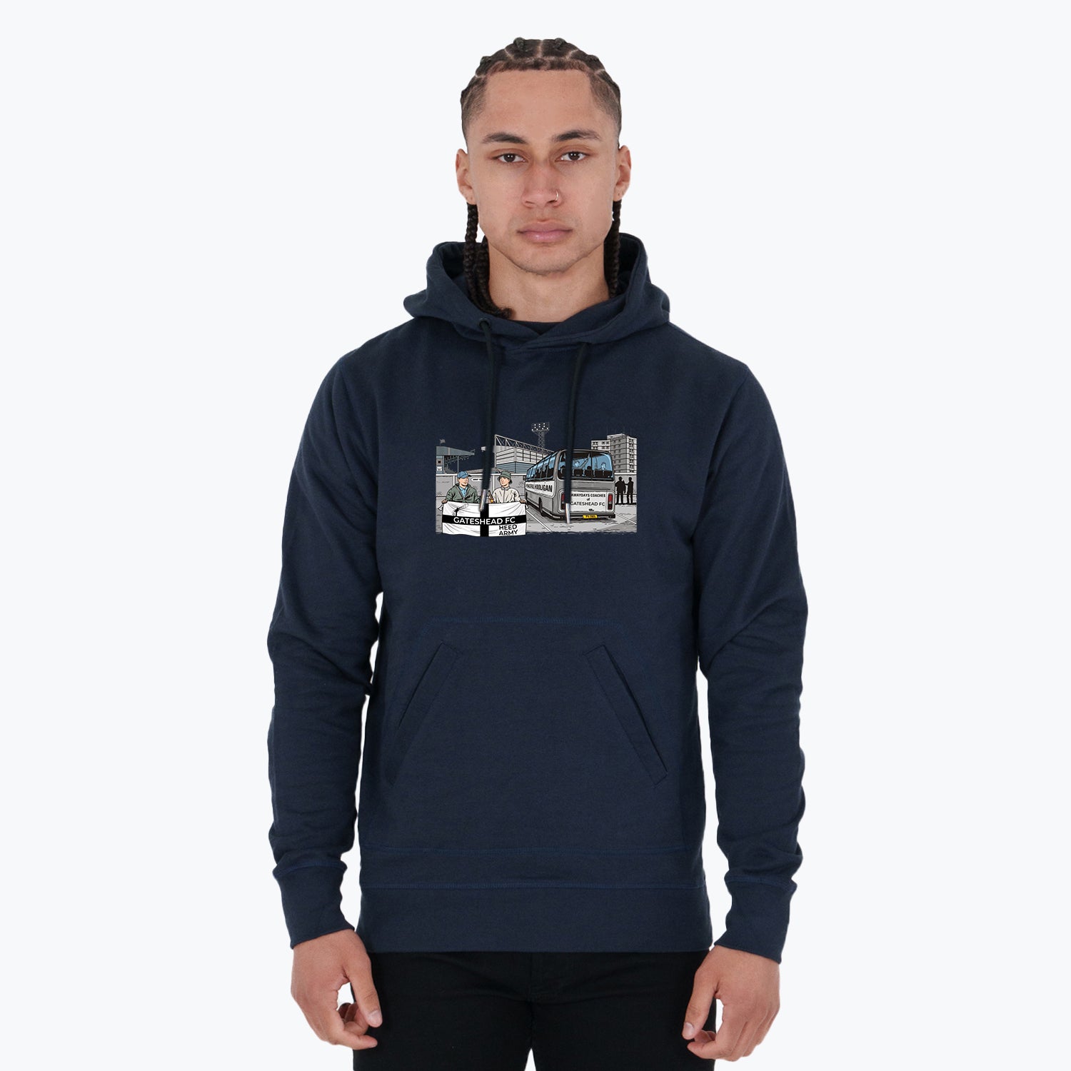 Gateshead Awaydays Hoodie Navy - Peaceful Hooligan