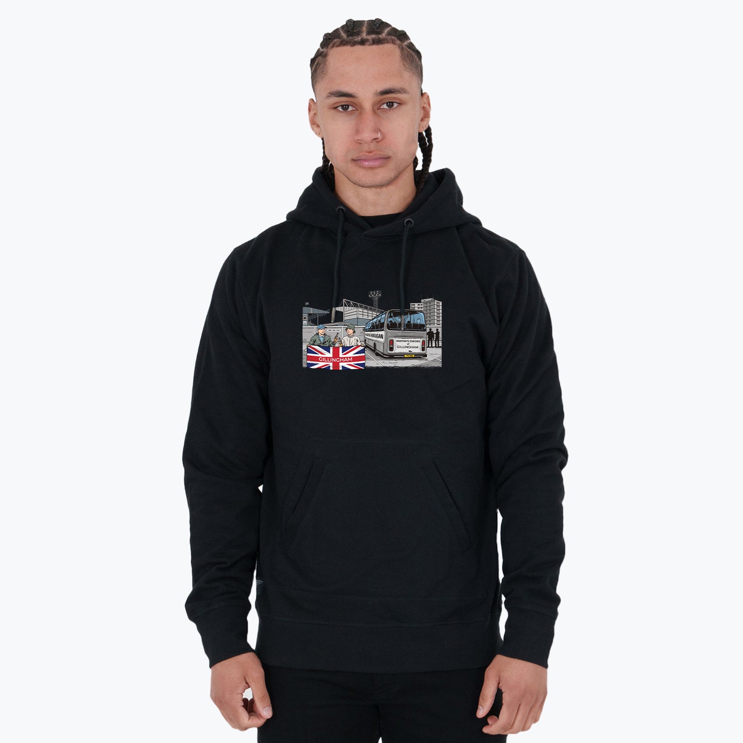 Gillingham Awaydays Hoodie Black - Peaceful Hooligan