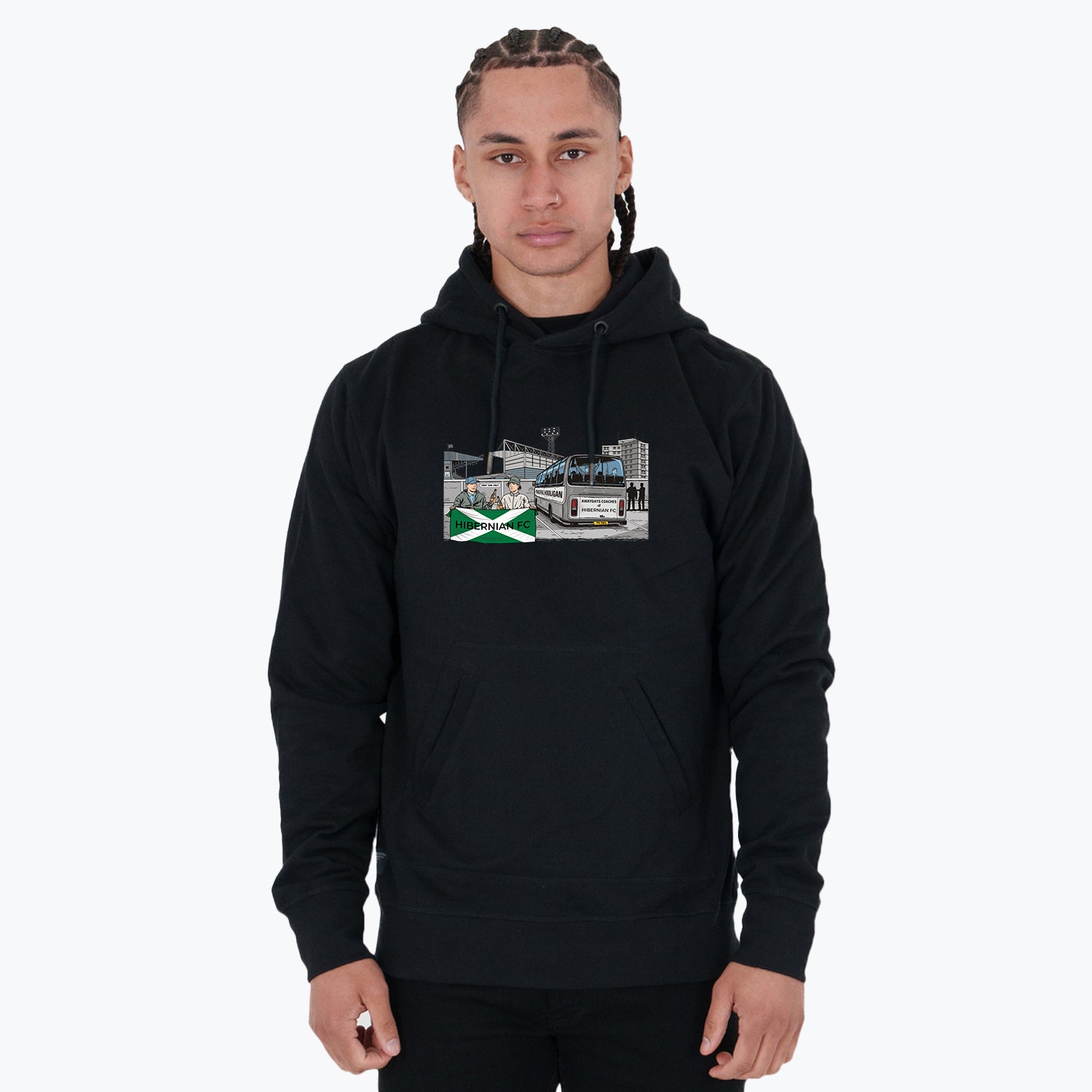 Hibernian FC Awaydays Hoodie Black - Peaceful Hooligan