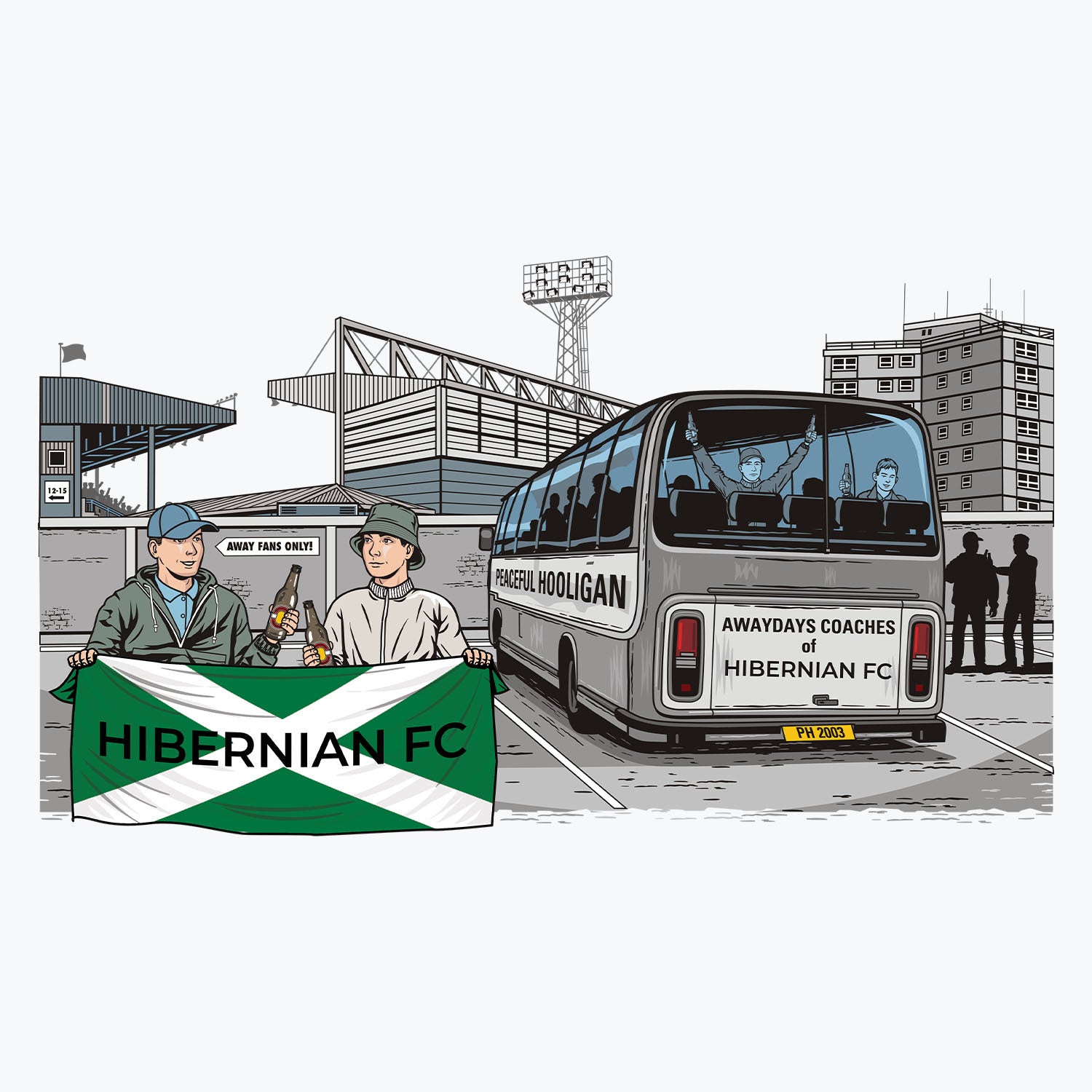 Hibernian FC Awaydays Mug White