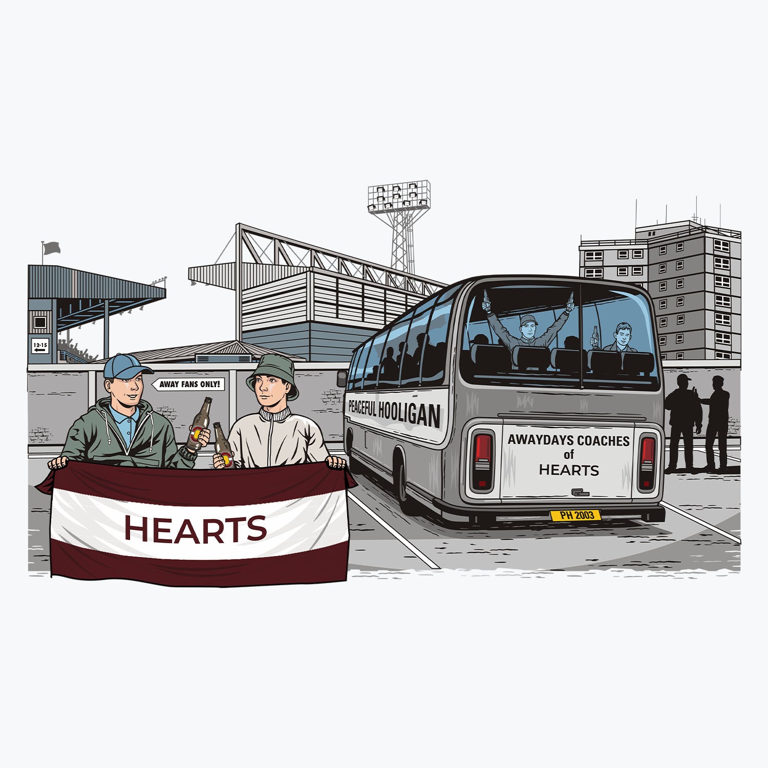 Hearts Awaydays Mug White