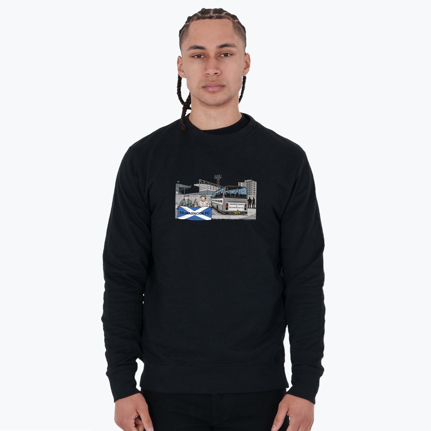 Kilmarnock FC Awaydays Sweatshirt Black - Peaceful Hooligan