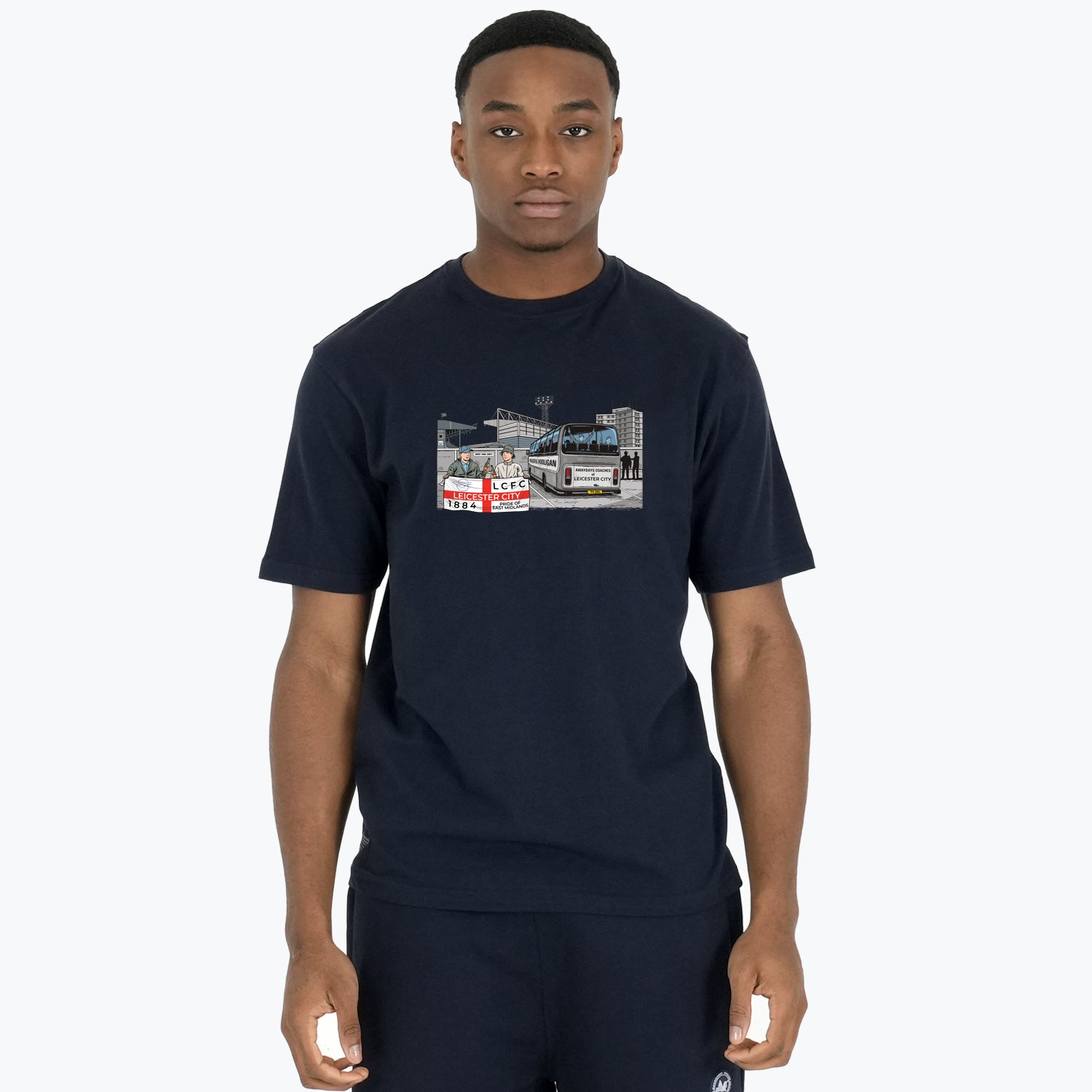 Leicester City Awaydays T-Shirt Navy - Peaceful Hooligan