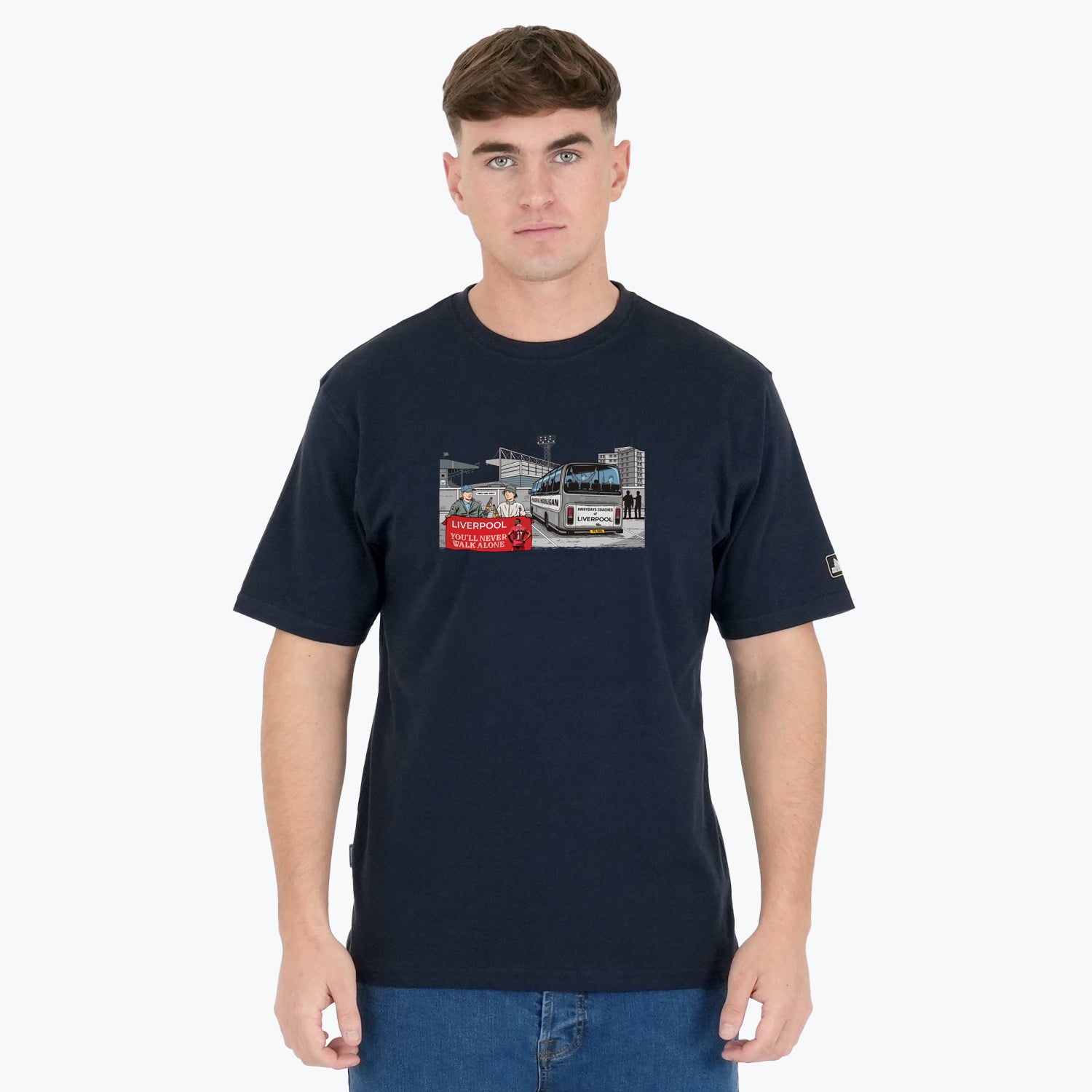 Liverpool Awaydays T-Shirt Navy - Peaceful Hooligan
