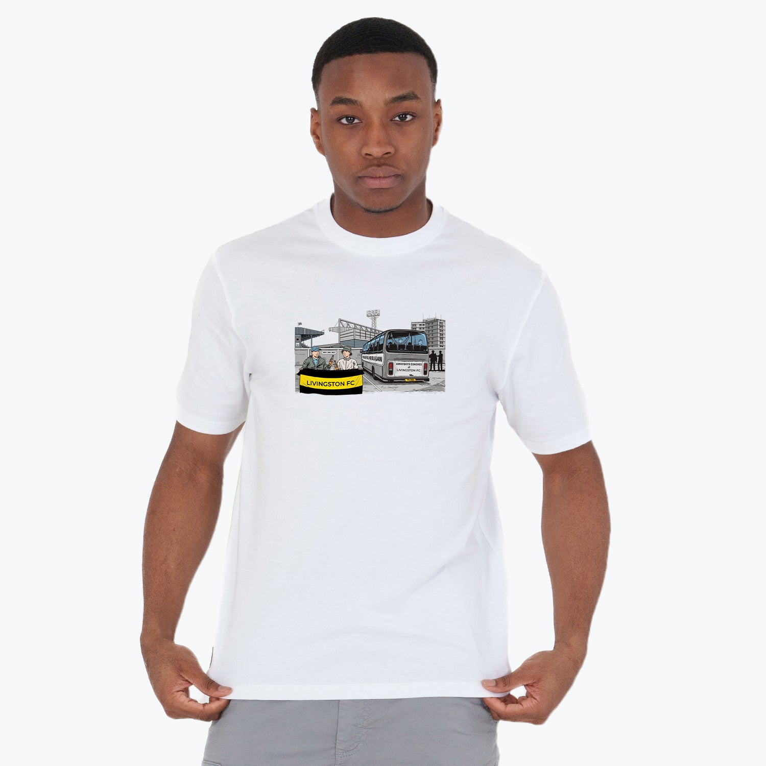 Livingston Awaydays T-Shirt White - Peaceful Hooligan