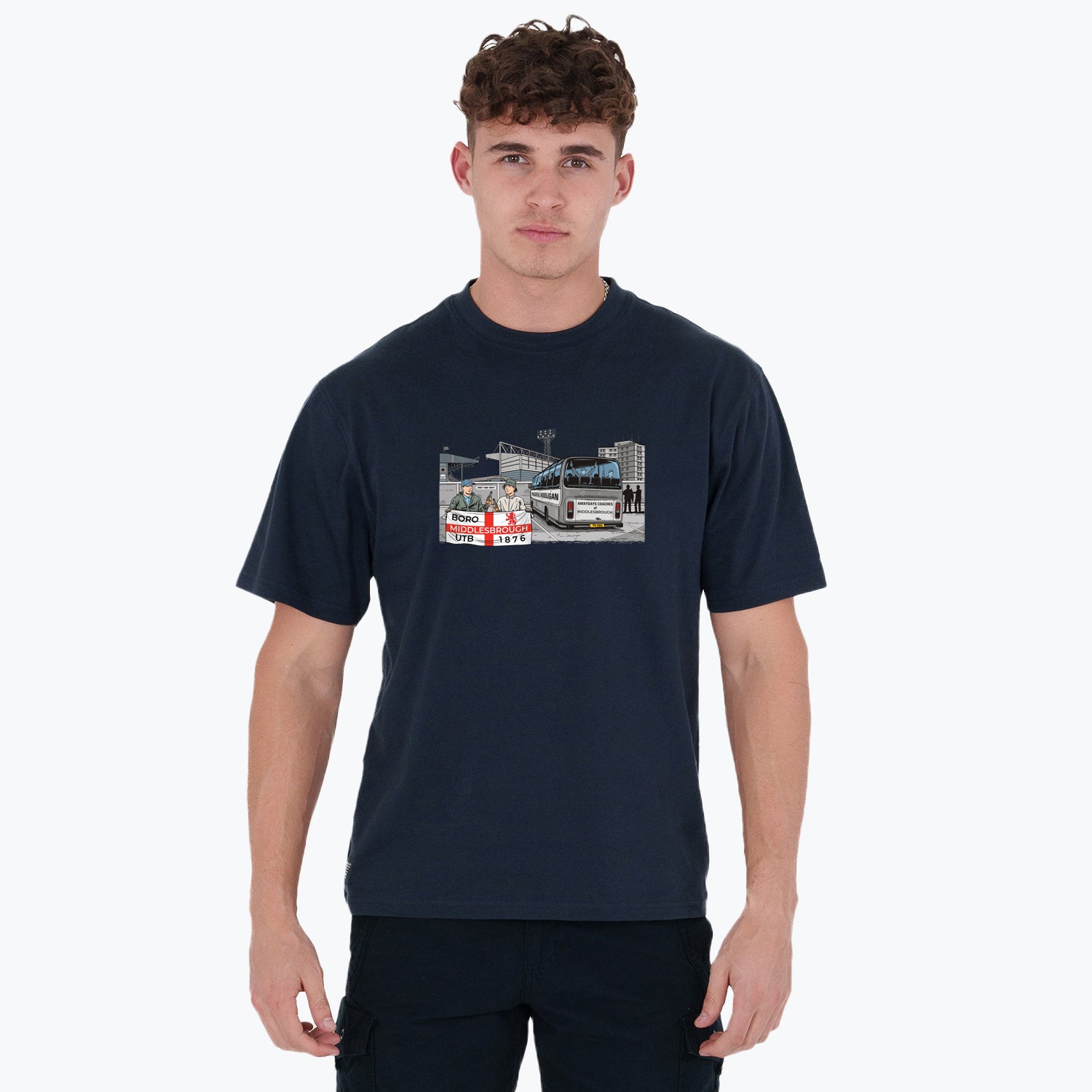 Middlesbrough Awaydays T-Shirt Navy - Peaceful Hooligan