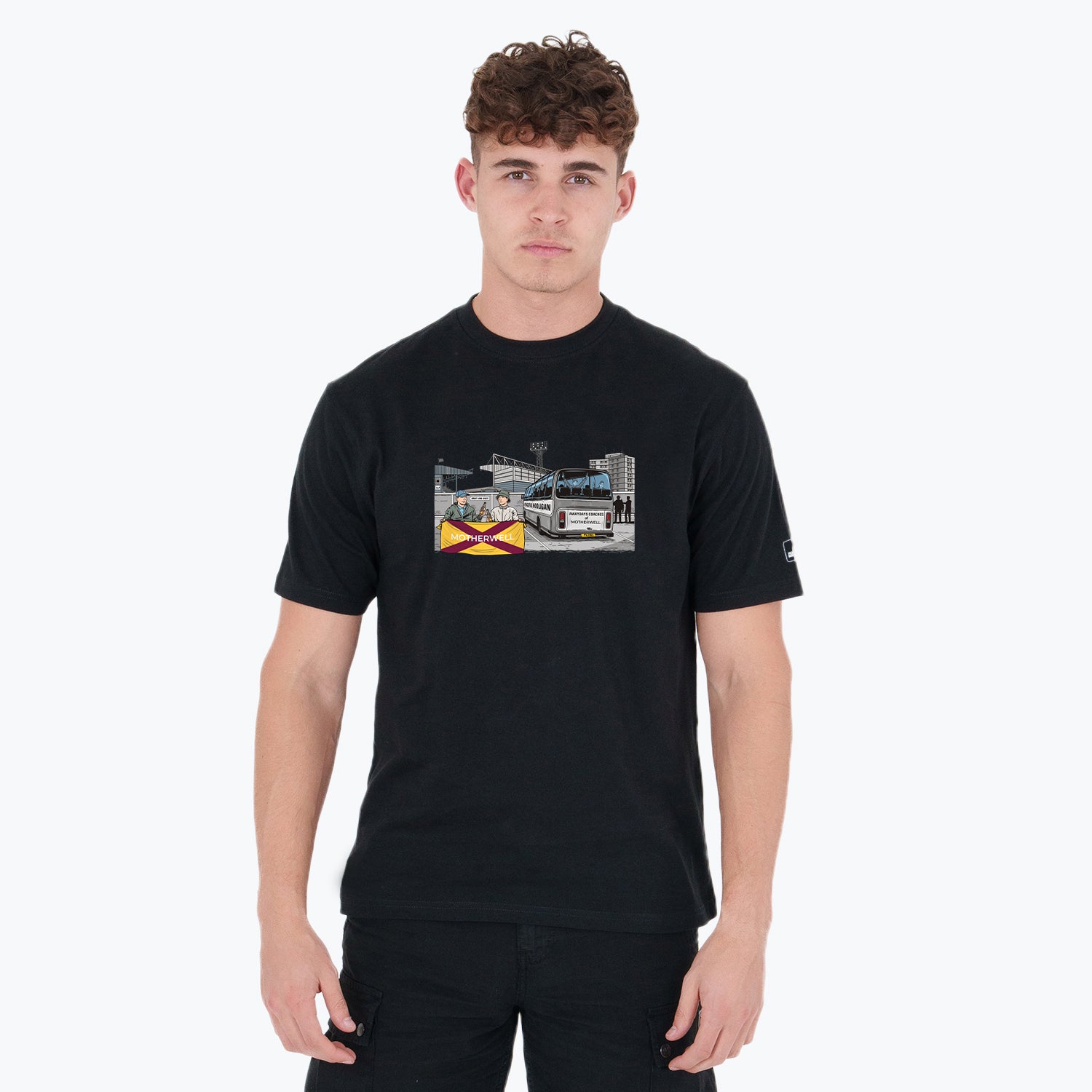 Motherwell Awaydays T-Shirt Black - Peaceful Hooligan