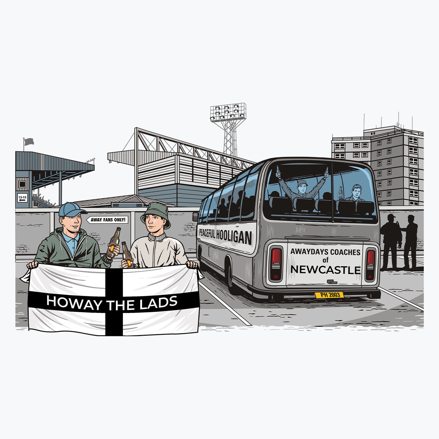 Howay The Lads Awaydays Mug White