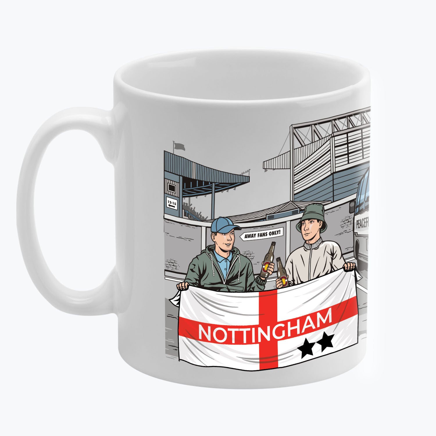 Nottingham Awaydays Mug White