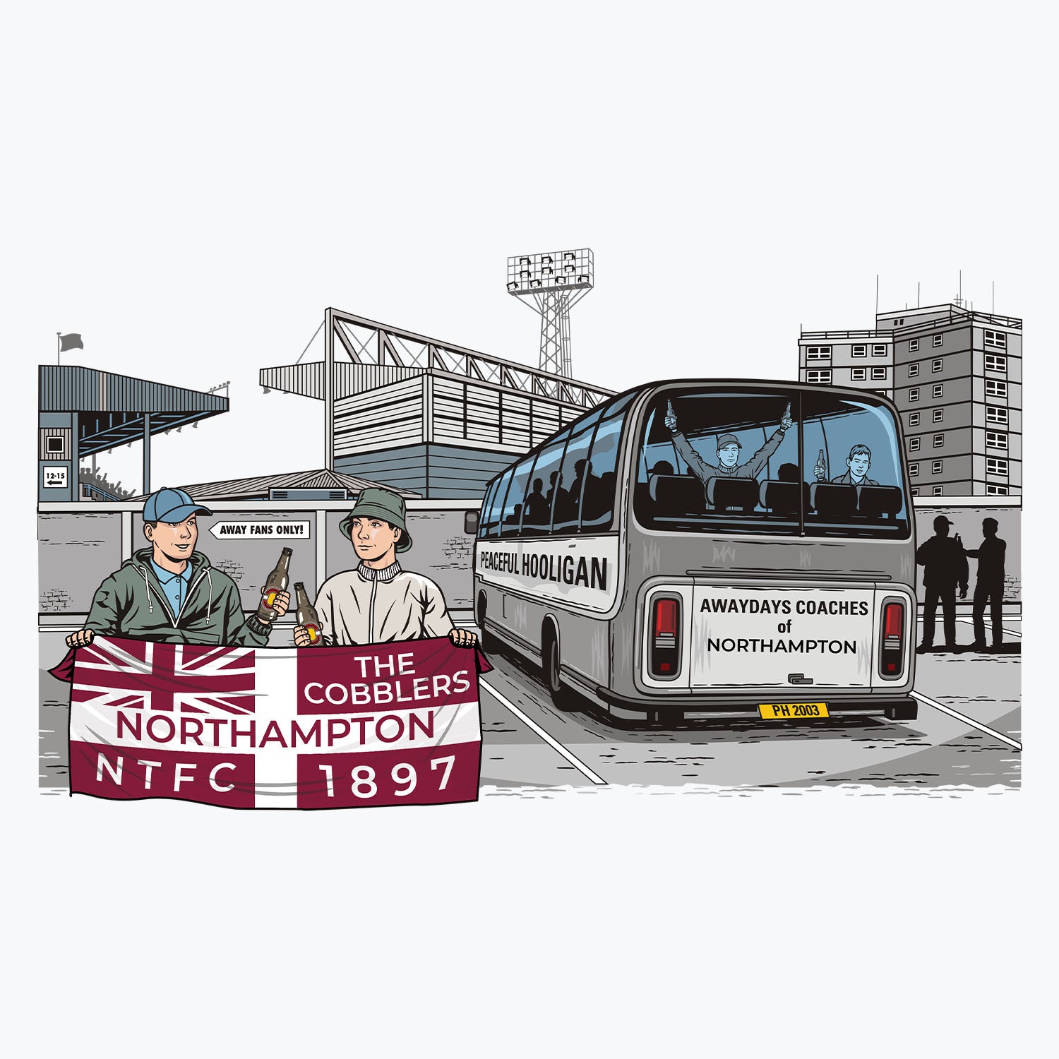 Northampton Awaydays Mug White