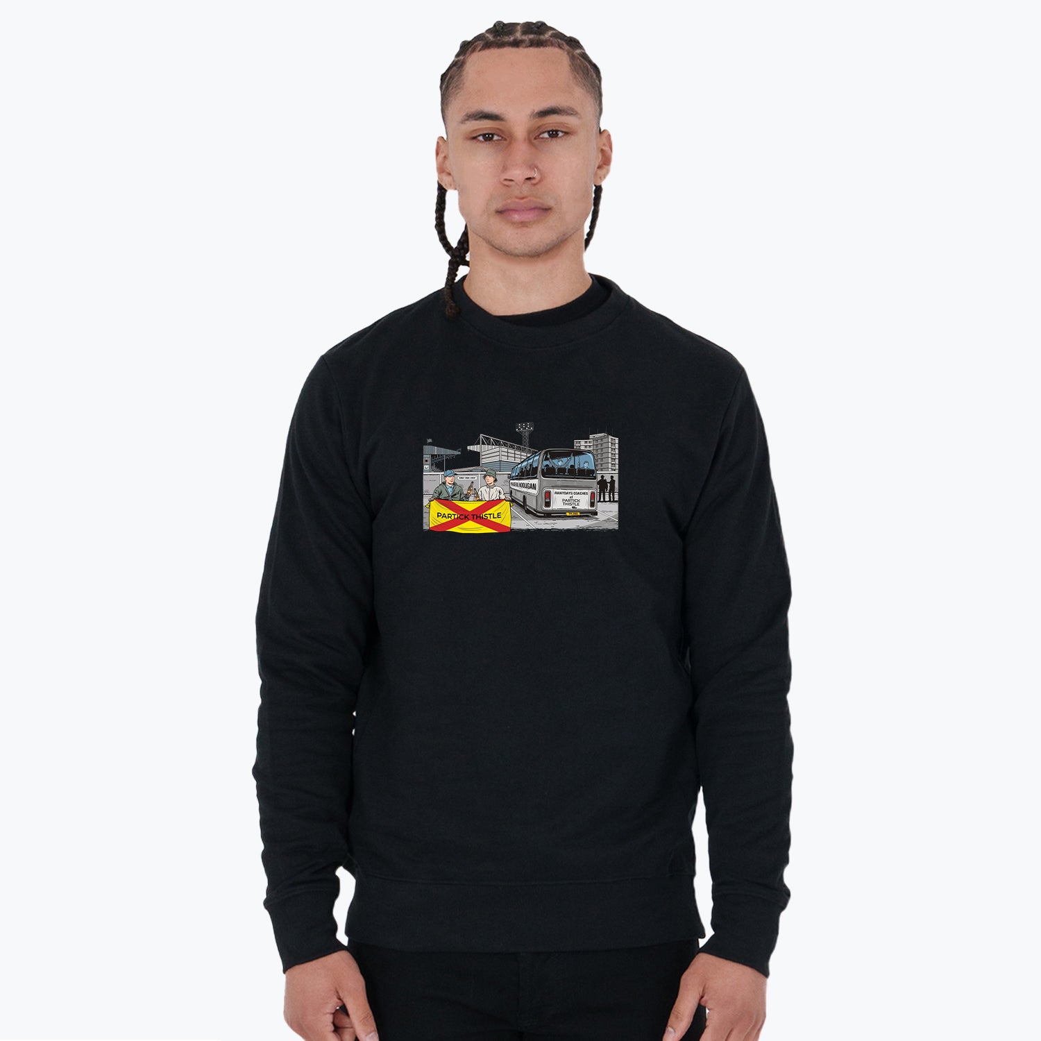Partick Thistle Awaydays Sweatshirt Black - Peaceful Hooligan