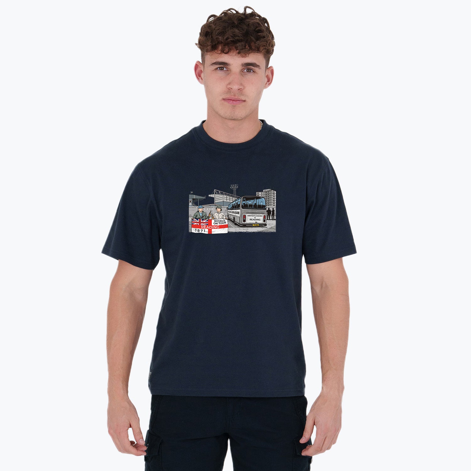 Reading Awaydays T-Shirt Navy - Peaceful Hooligan