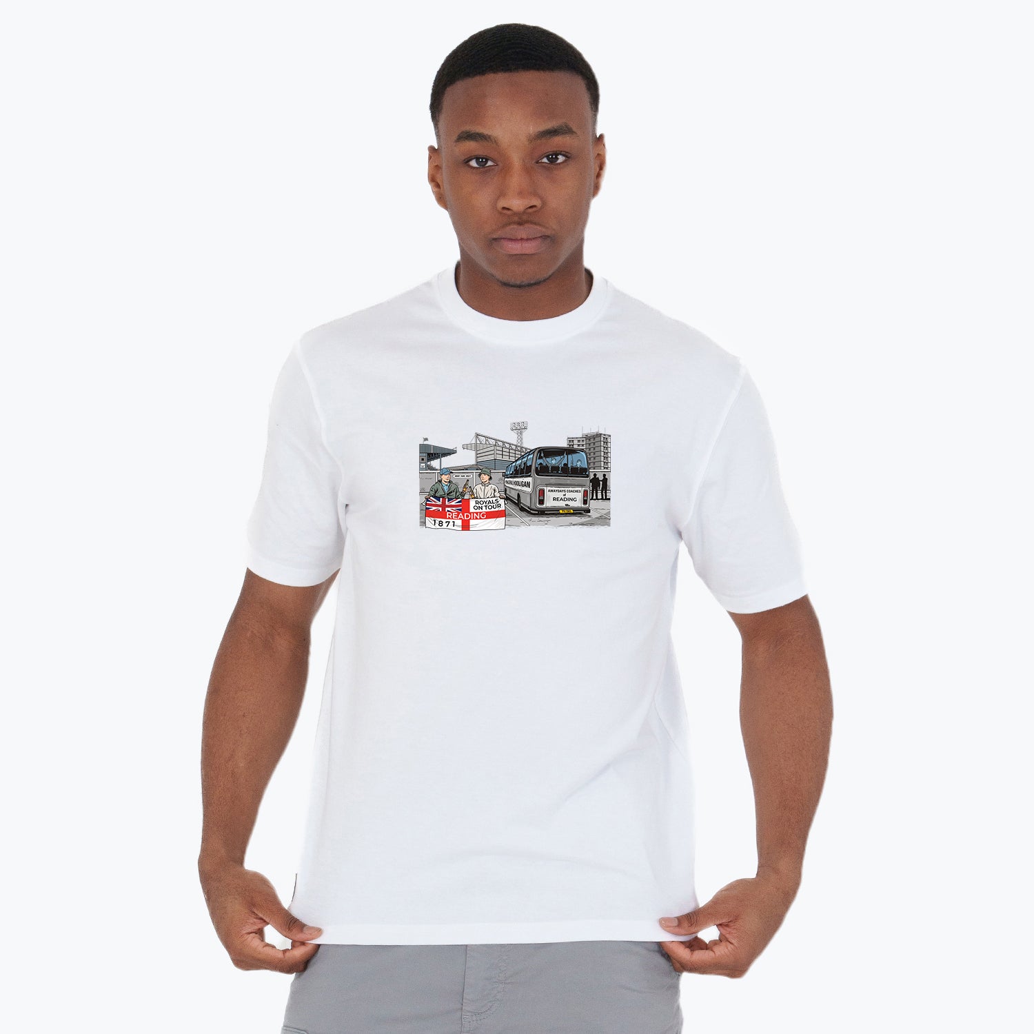Reading Awaydays T-Shirt White - Peaceful Hooligan