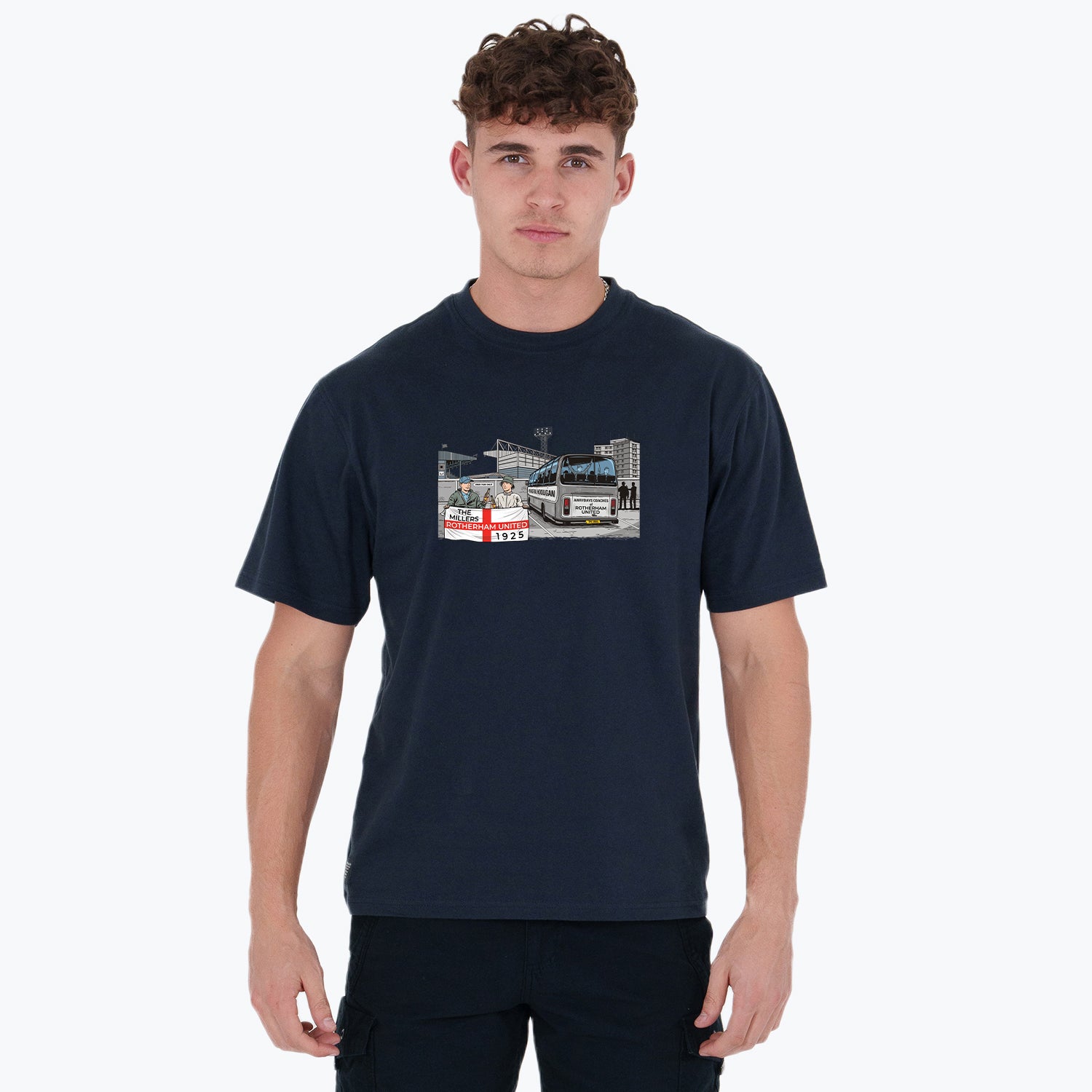 Rotherham United Awaydays T-Shirt Navy - Peaceful Hooligan