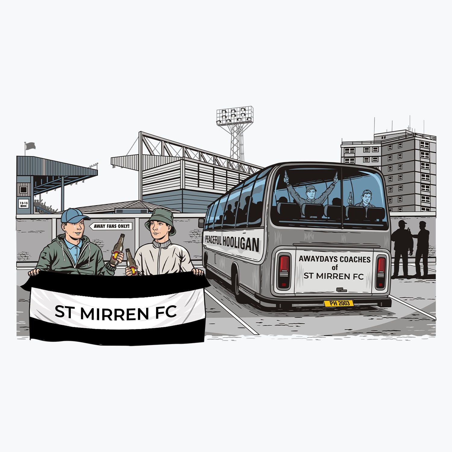 St Mirren FC Awaydays Mug White