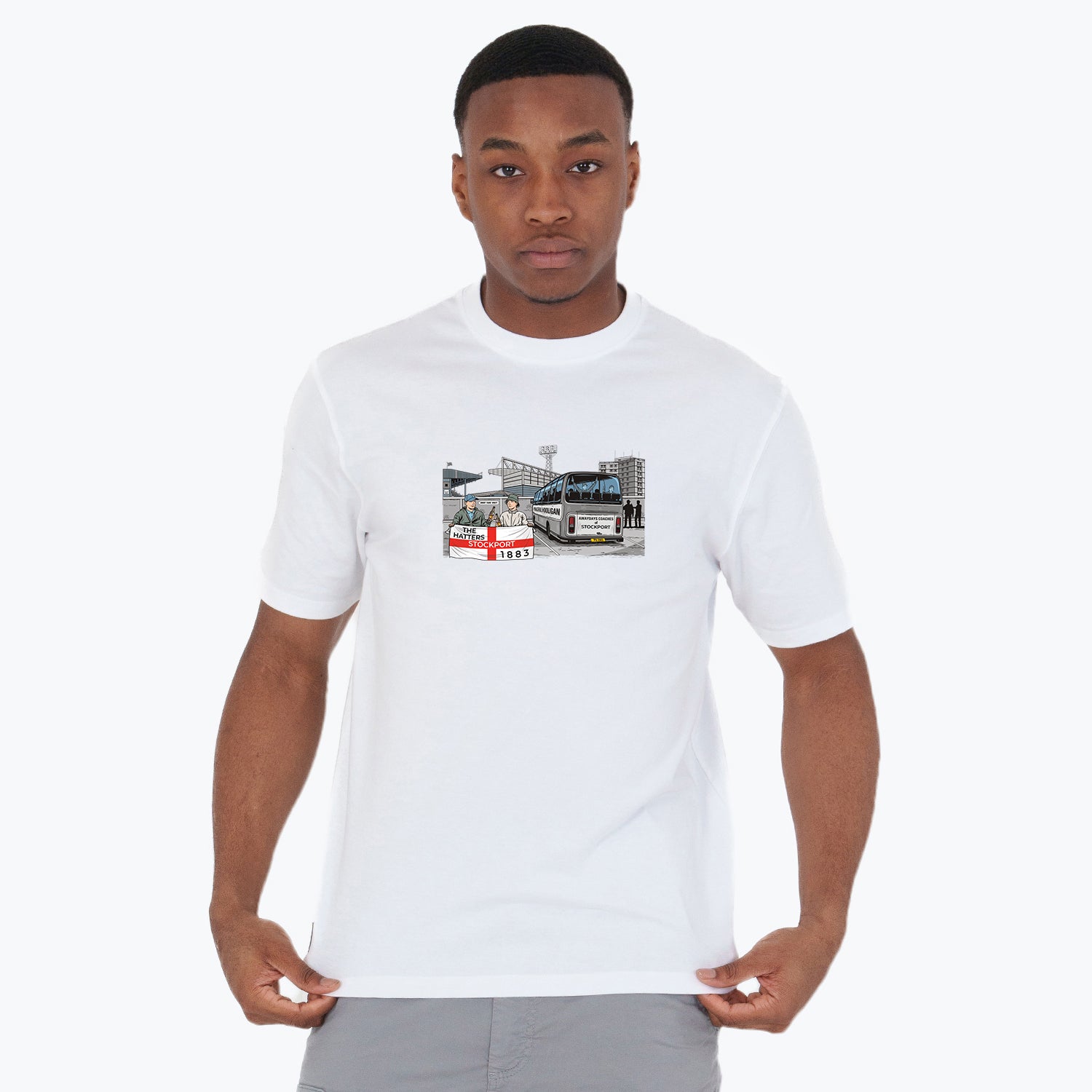 Stockport Awaydays T-Shirt White - Peaceful Hooligan