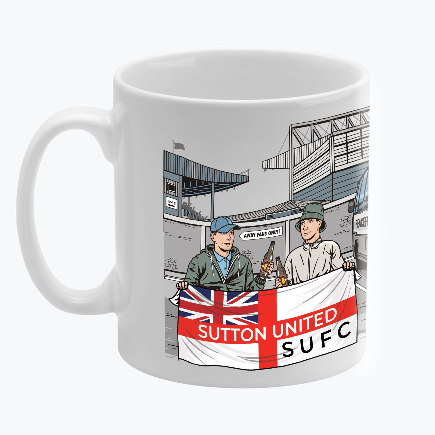 Sutton United Awaydays Mug White