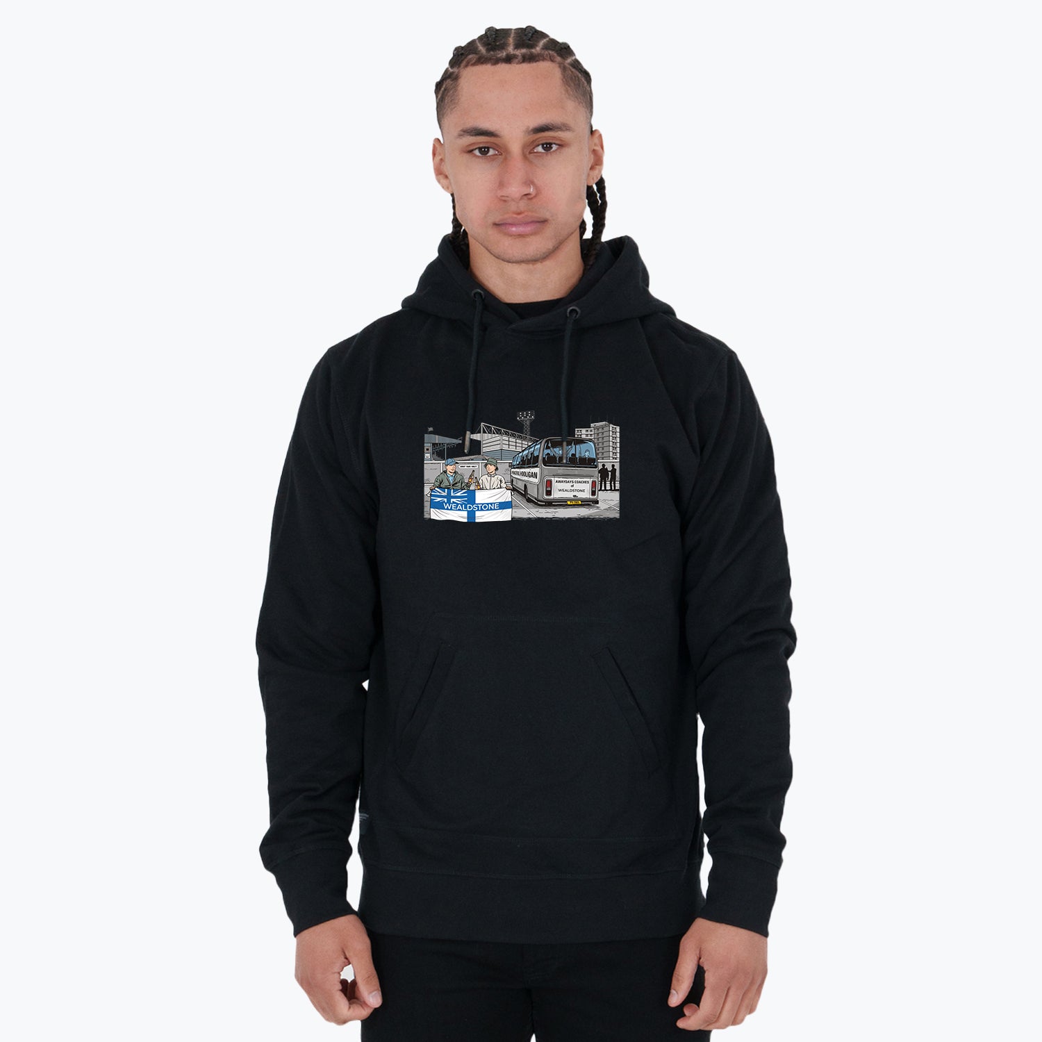 Wealdstone Awaydays Hoodie Black - Peaceful Hooligan