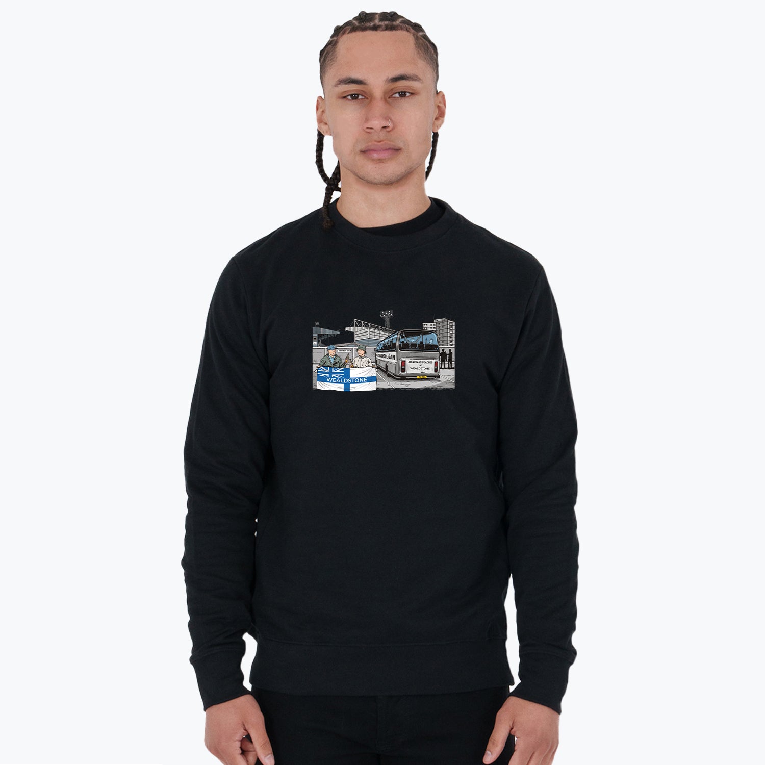 Wealdstone Awaydays Sweatshirt Black - Peaceful Hooligan