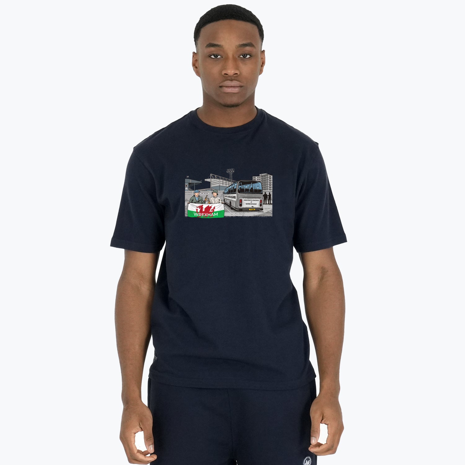 Wrexham Awaydays T-Shirt Navy - Peaceful Hooligan