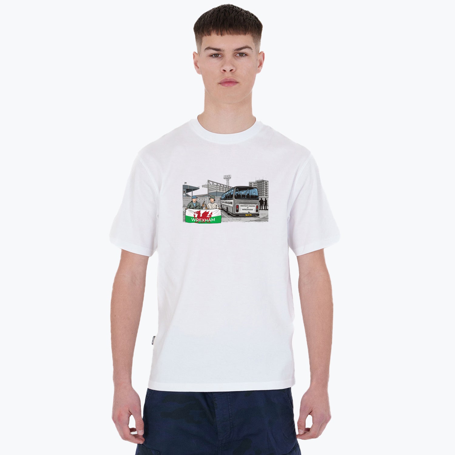 Wrexham Awaydays T-Shirt White - Peaceful Hooligan