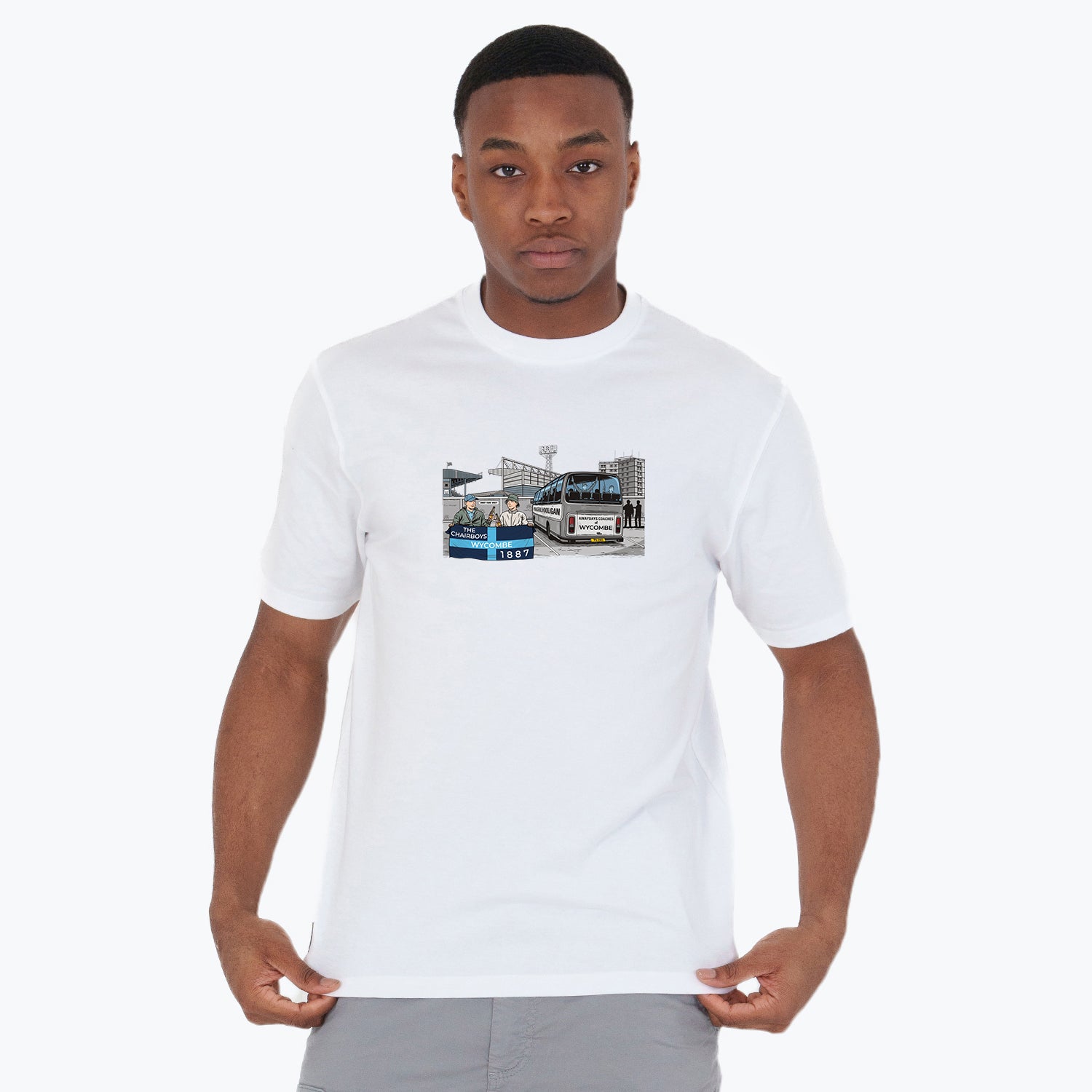Wycombe Awaydays T-Shirt White - Peaceful Hooligan