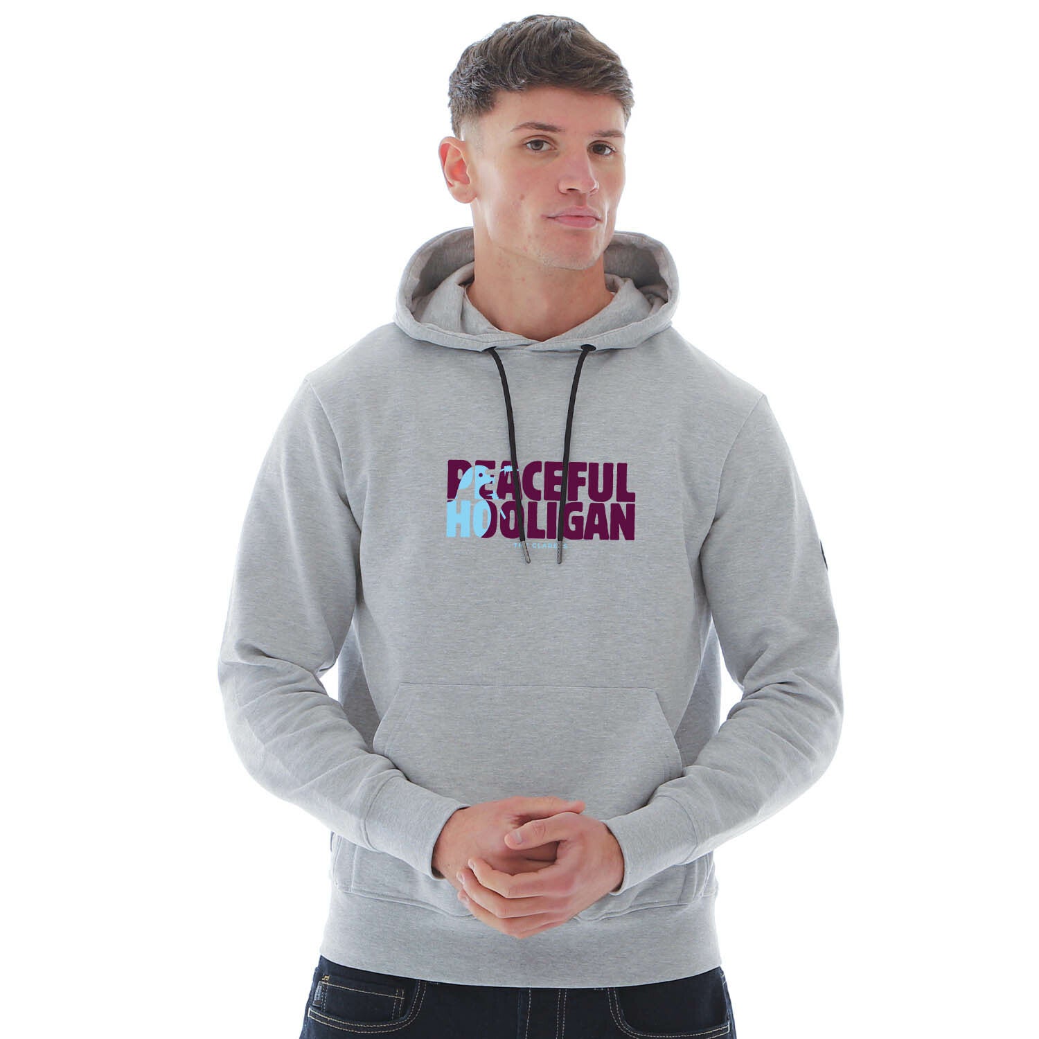 Burnley Barb Hoodie Marl Grey