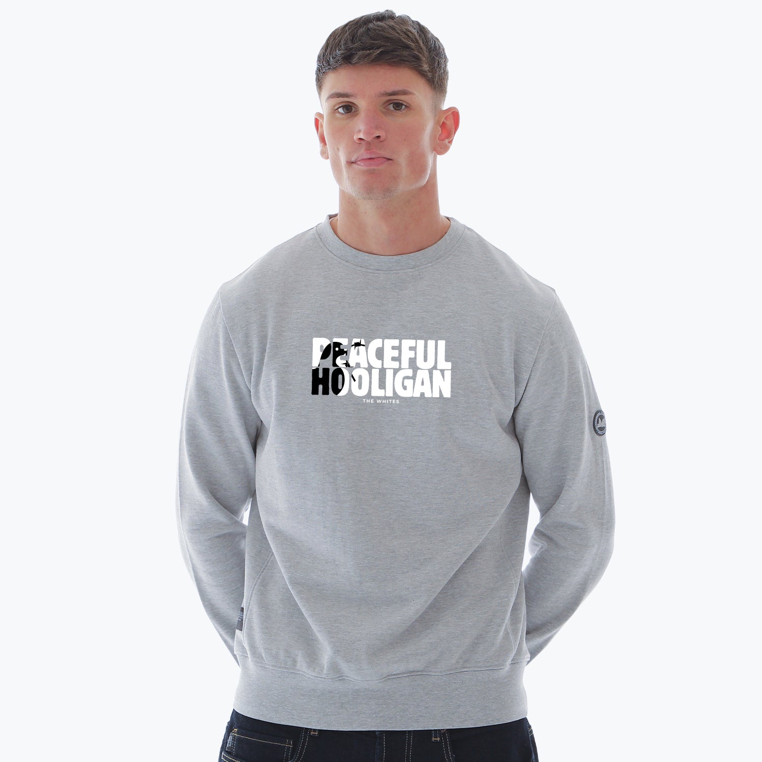The Whites Barb Sweatshirt Marl Grey