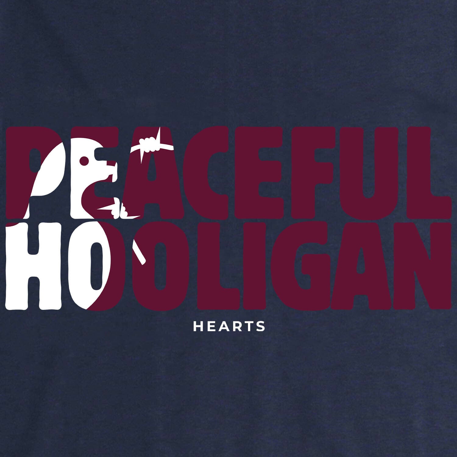 Hearts Barb Hoodie Navy