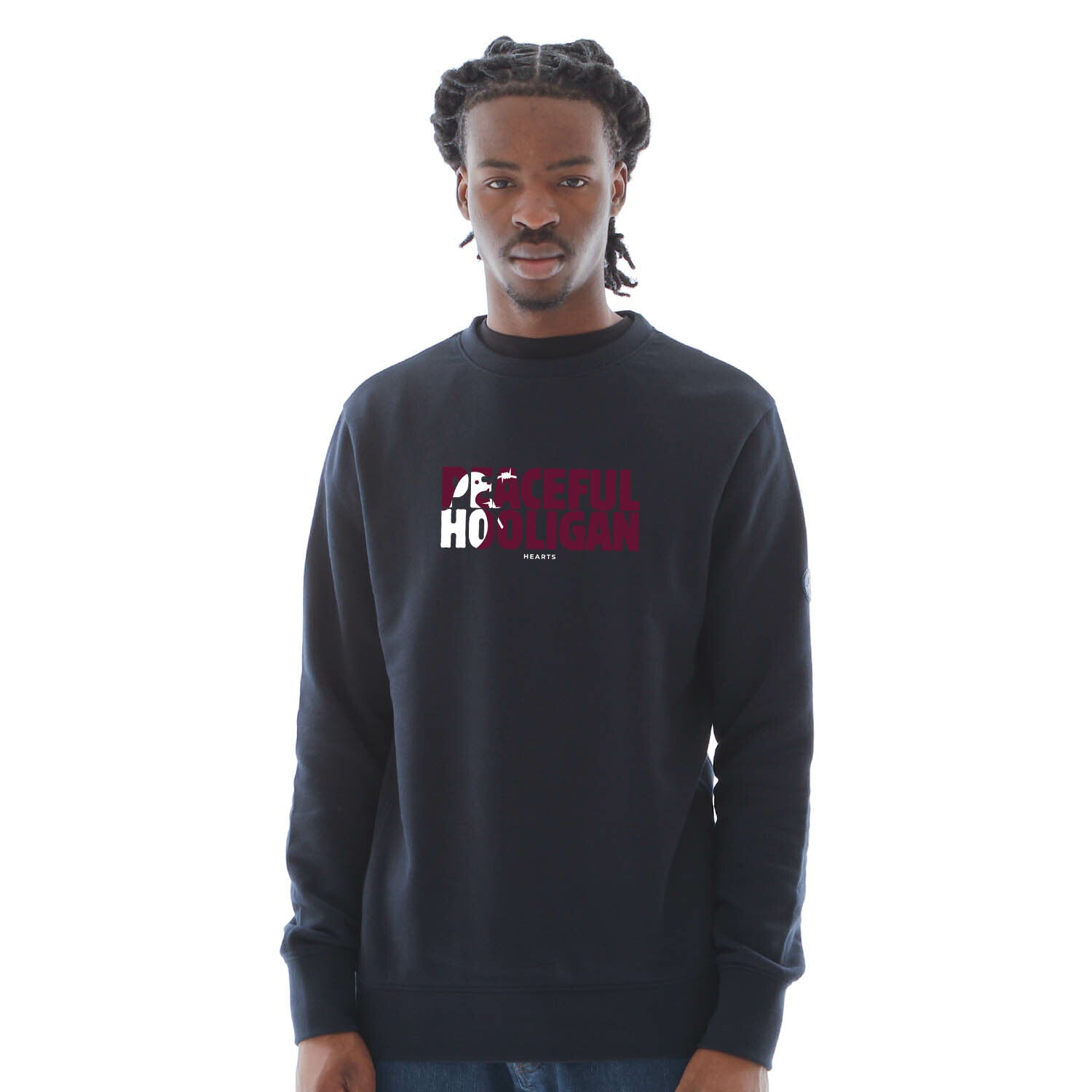 Hearts Barb Sweatshirt Navy