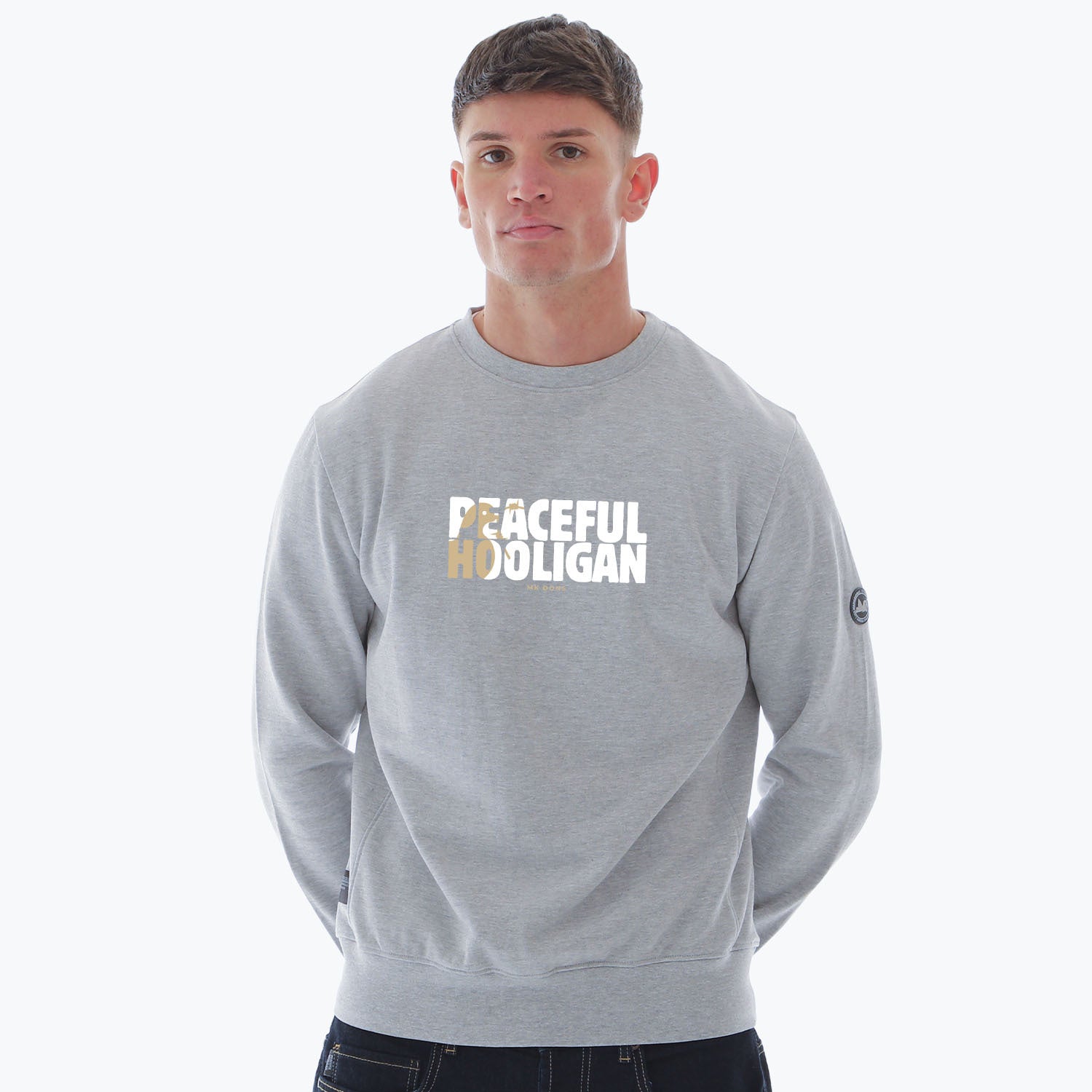 Milton Keynes Dons Barb Sweatshirt Marl Grey