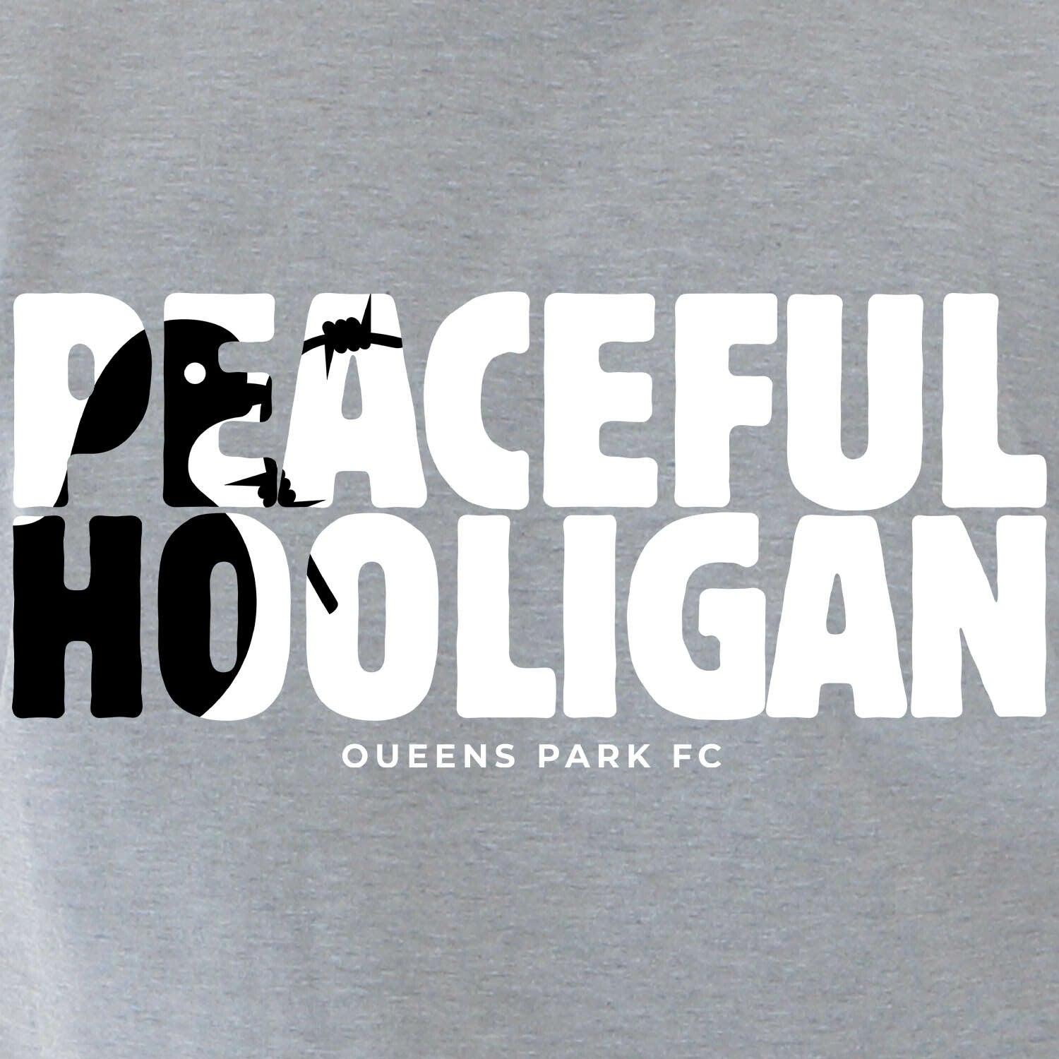 Queens Park FC Barb Hoodie Marl Grey