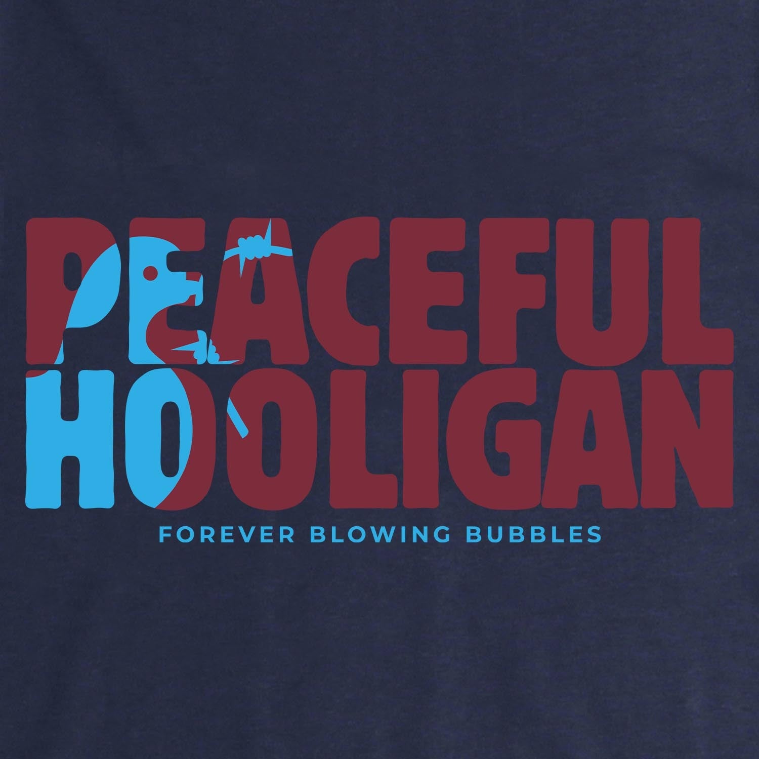 West Ham Are Massive Barb T-Shirt Navy