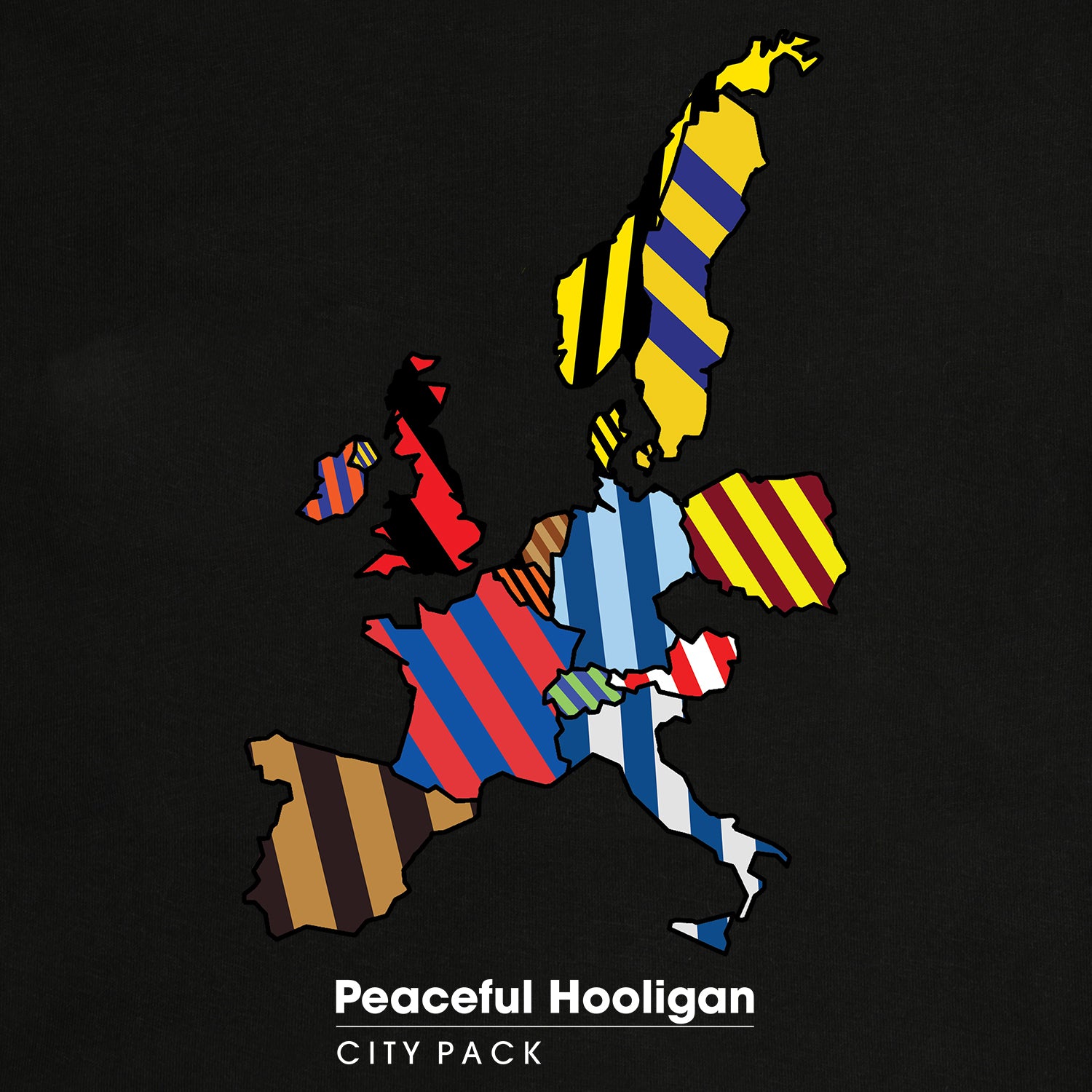 City Hoodie Tour Black - Peaceful Hooligan